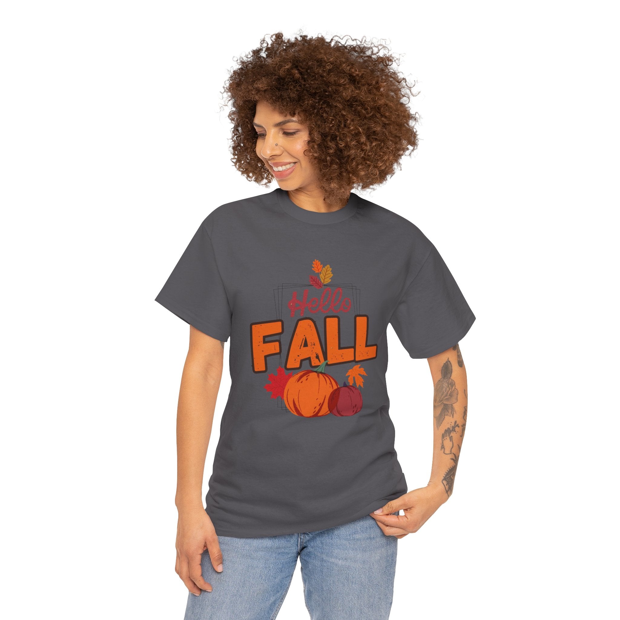 Hello Fall Pumpkin T-Shirt Unisex
