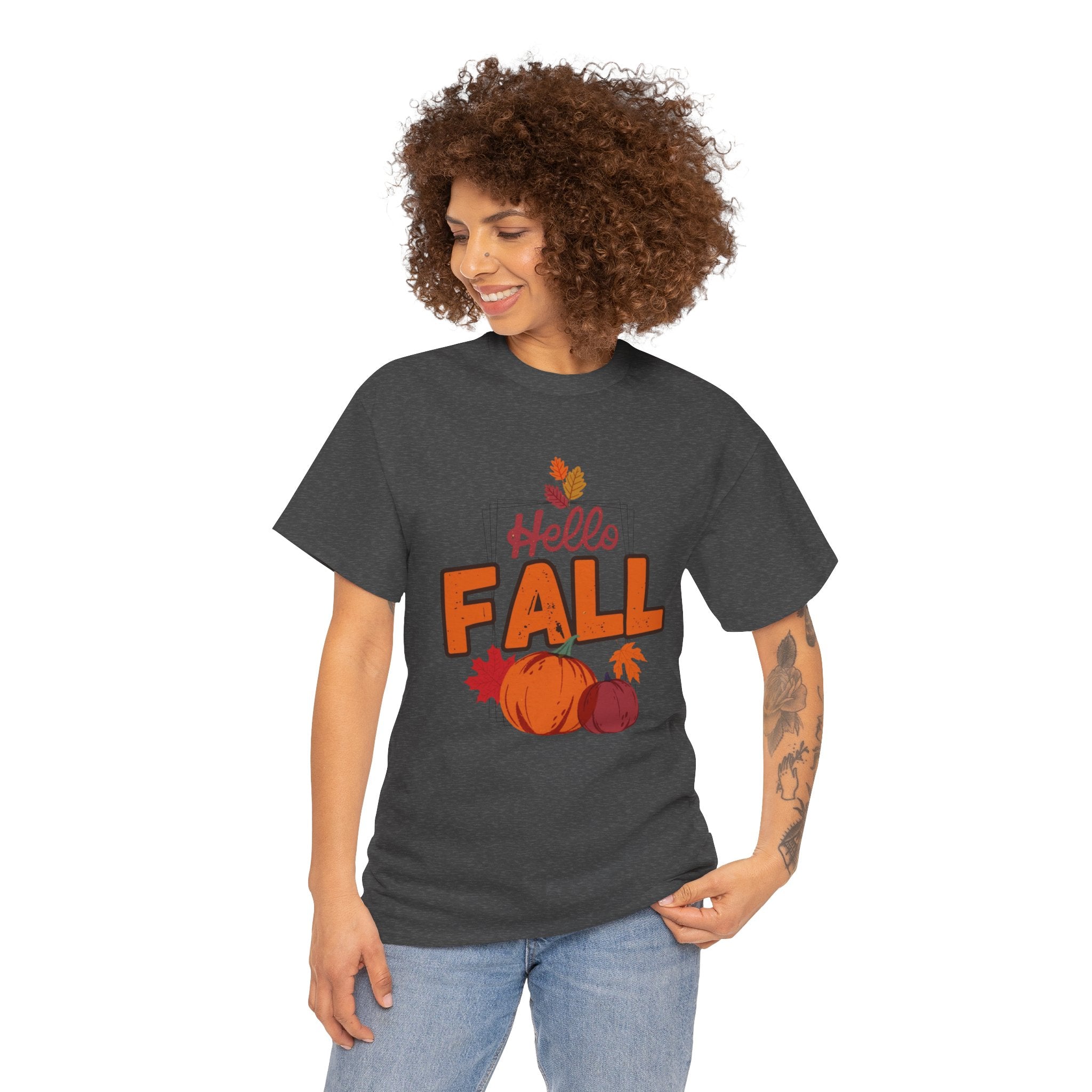 Hello Fall Pumpkin T-Shirt Unisex