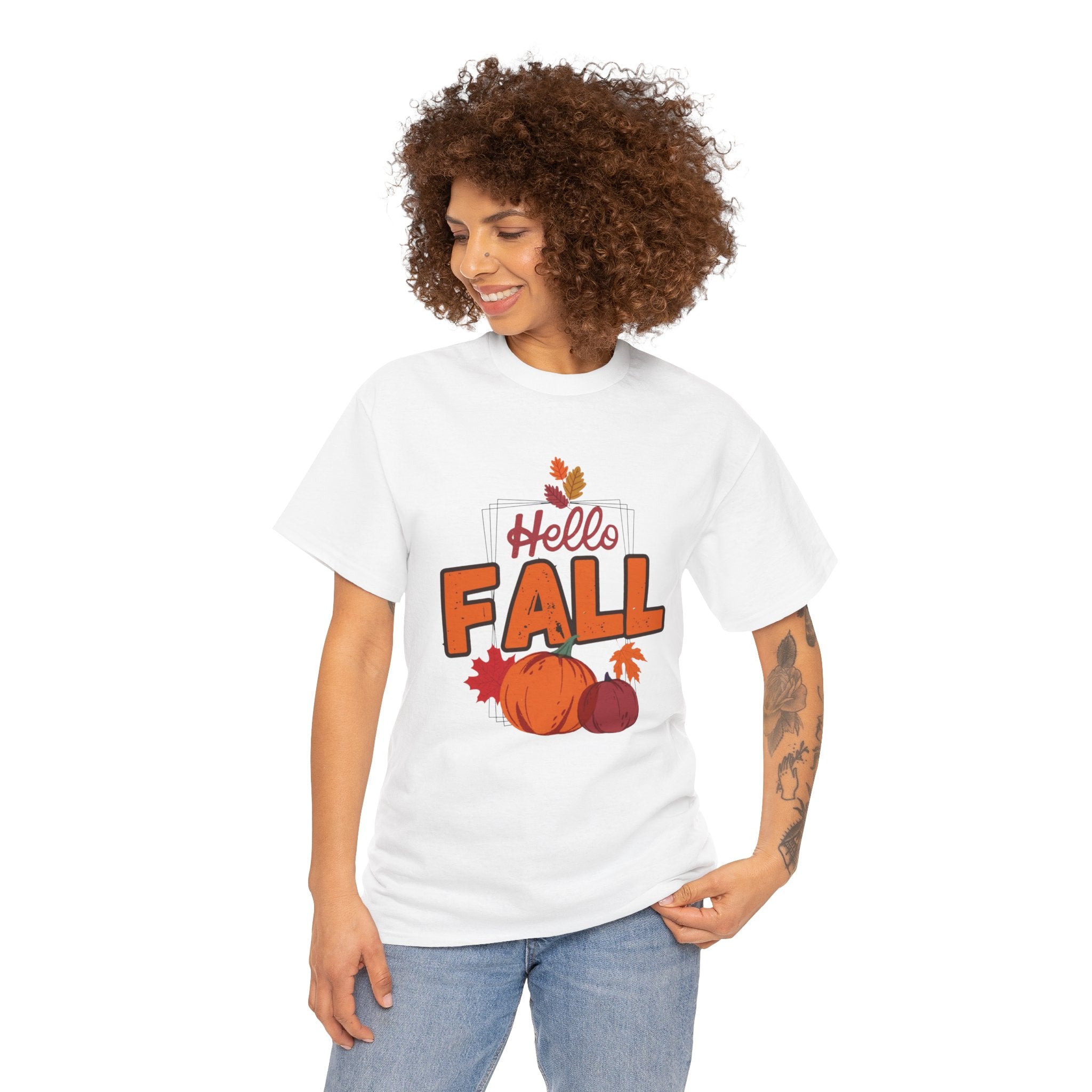 Hello Fall Pumpkin T-Shirt Unisex