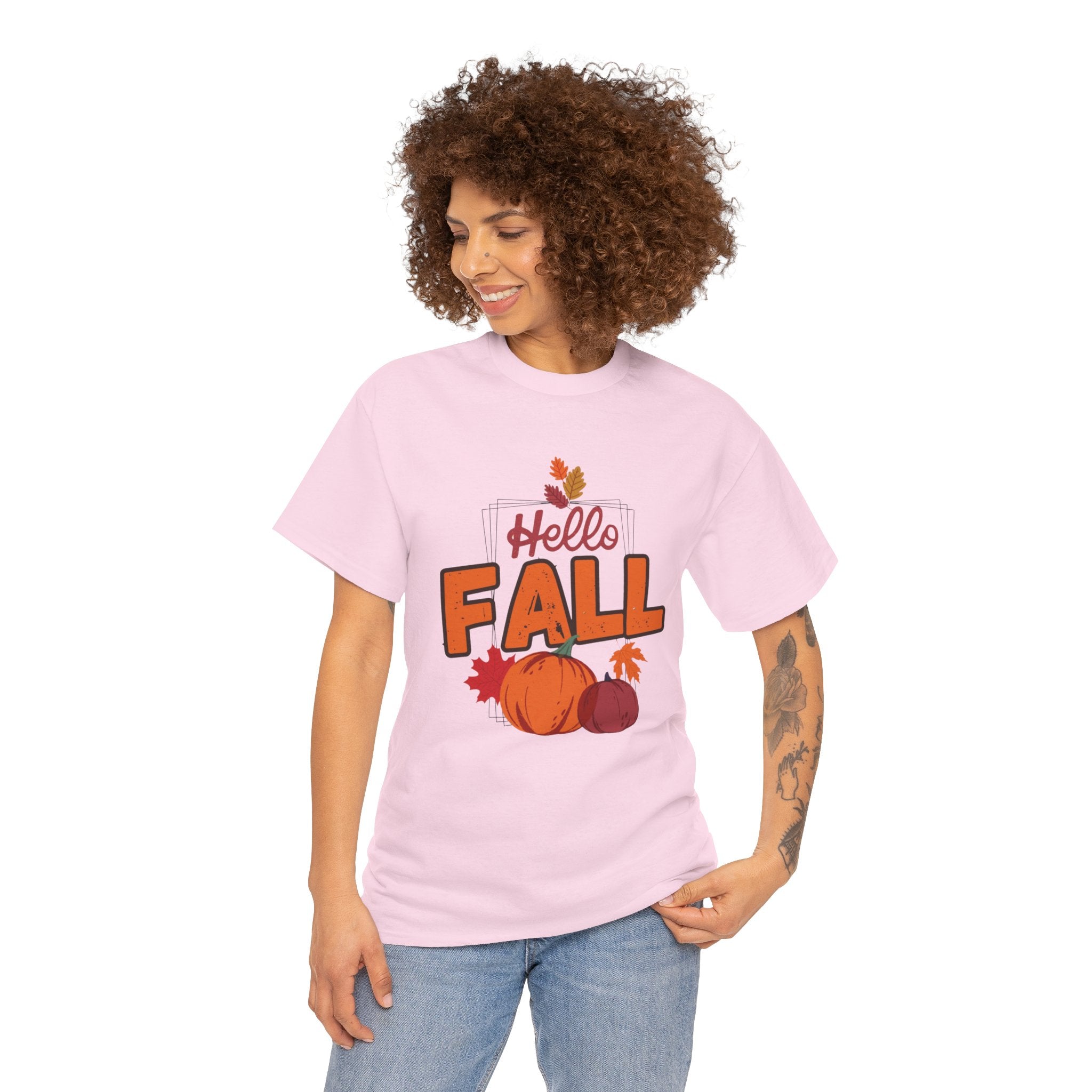 Hello Fall Pumpkin T-Shirt Unisex