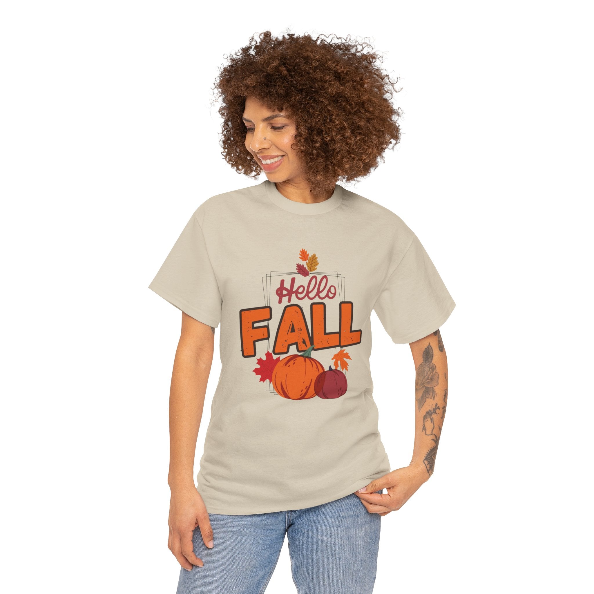 Hello Fall Pumpkin T-Shirt Unisex