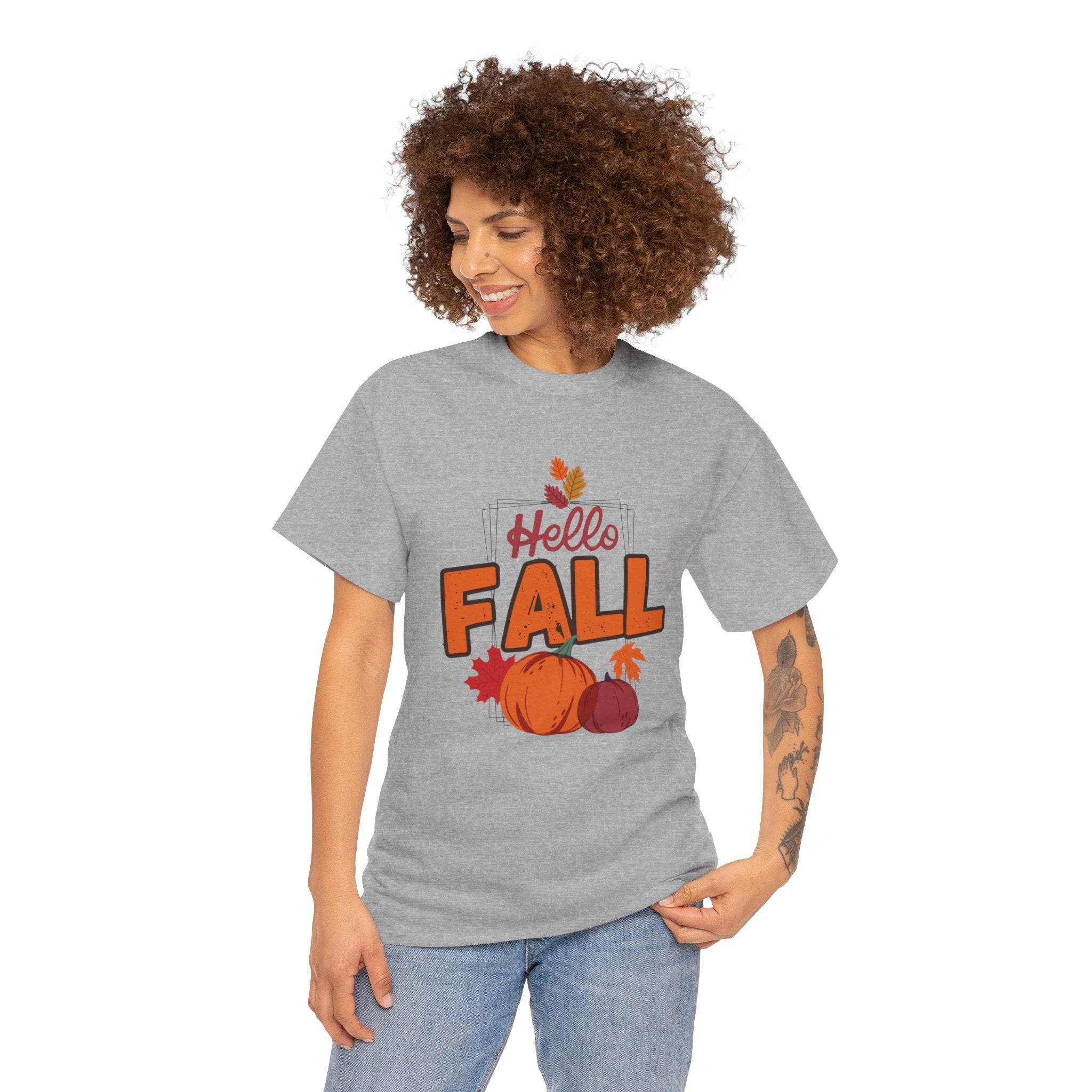 Hello Fall Pumpkin T-Shirt Unisex
