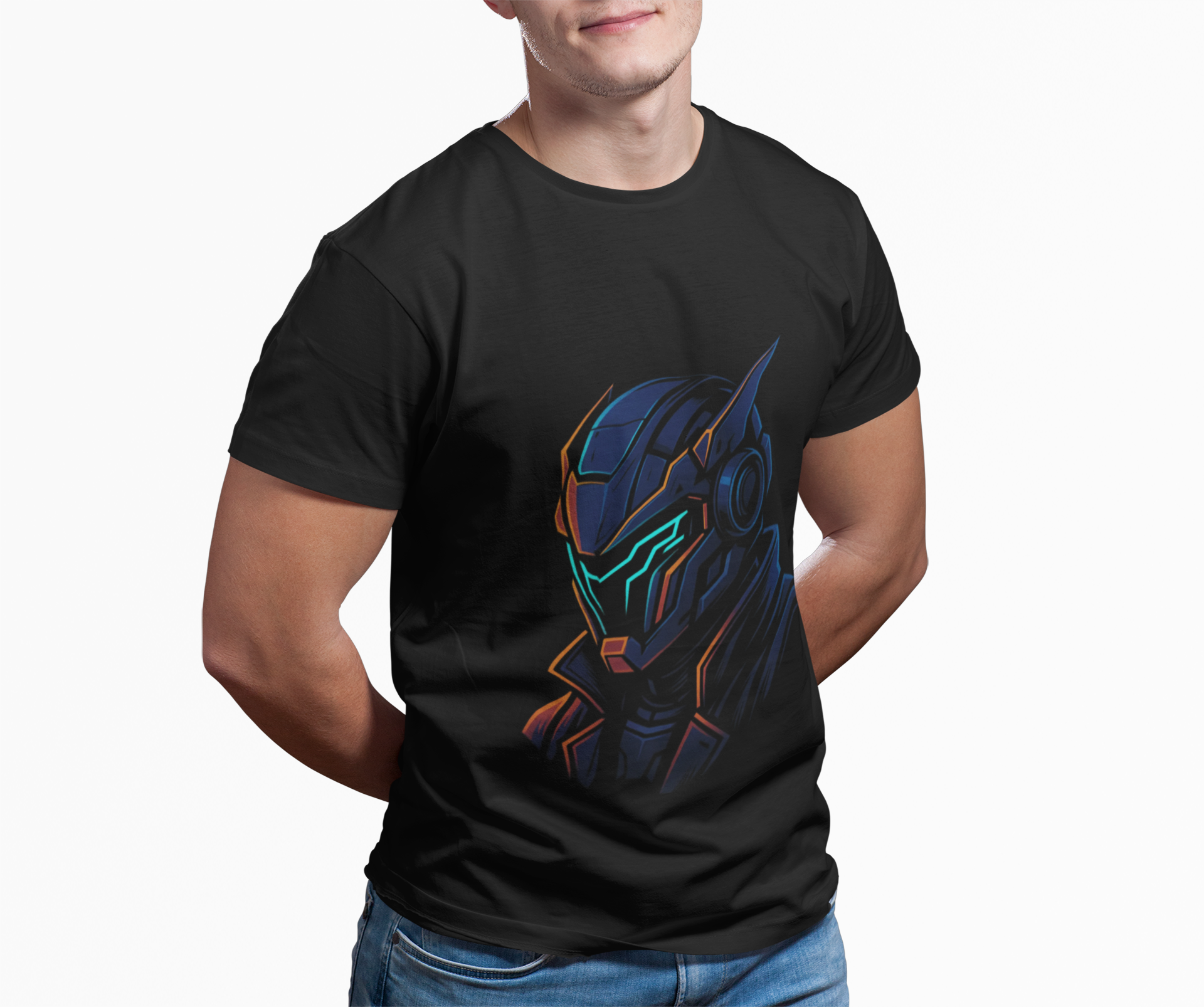 Cyberpunk Samurai Helmet T-Shirt