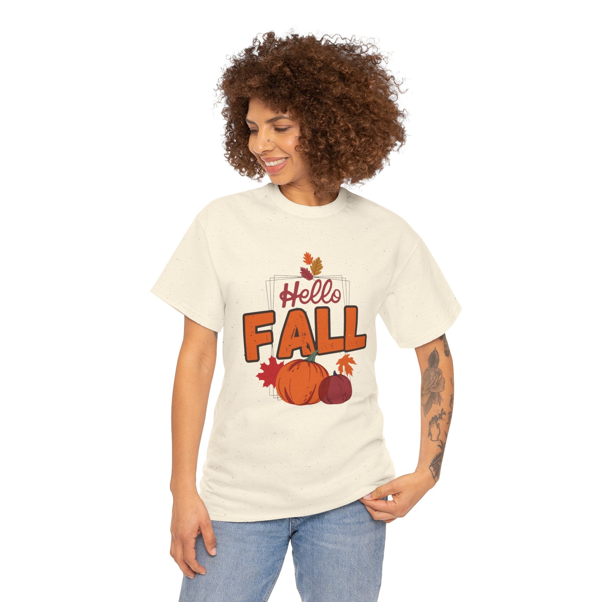 Hello Fall Pumpkin T-Shirt Unisex