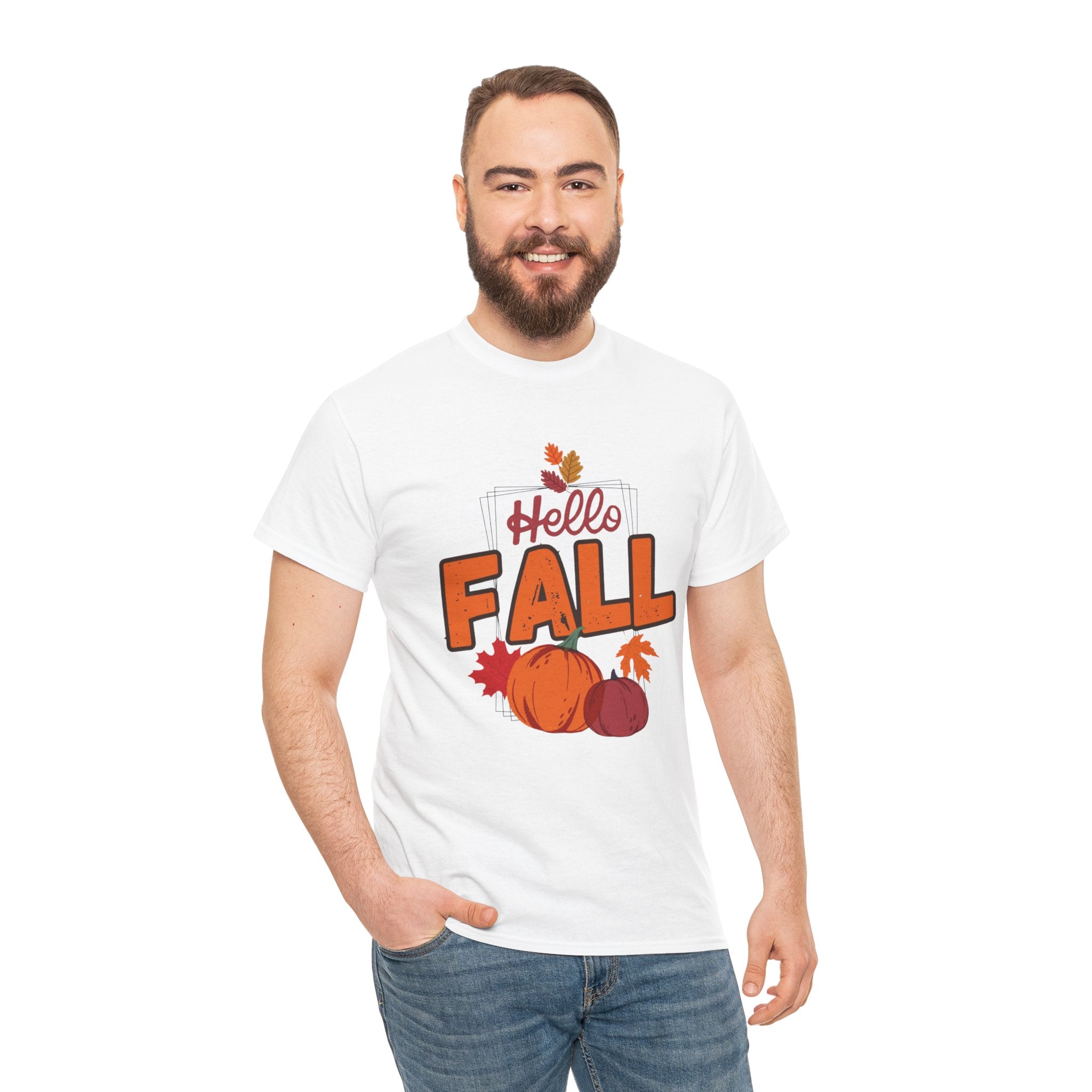 Hello Fall Pumpkin T-Shirt Unisex