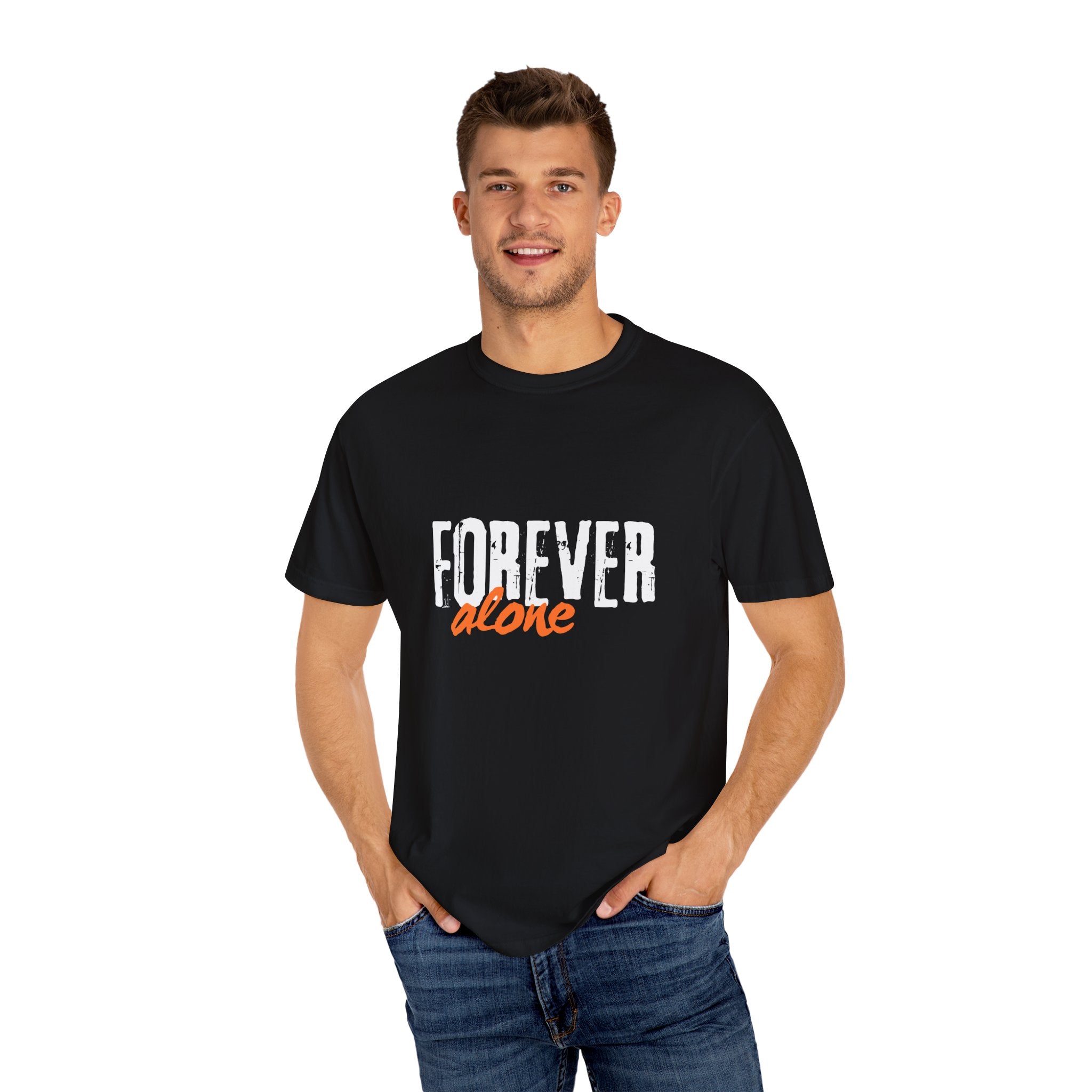Forever Alone Cool Monkey Unisex Graphic Tee | Funny Front & Back Print Shirt