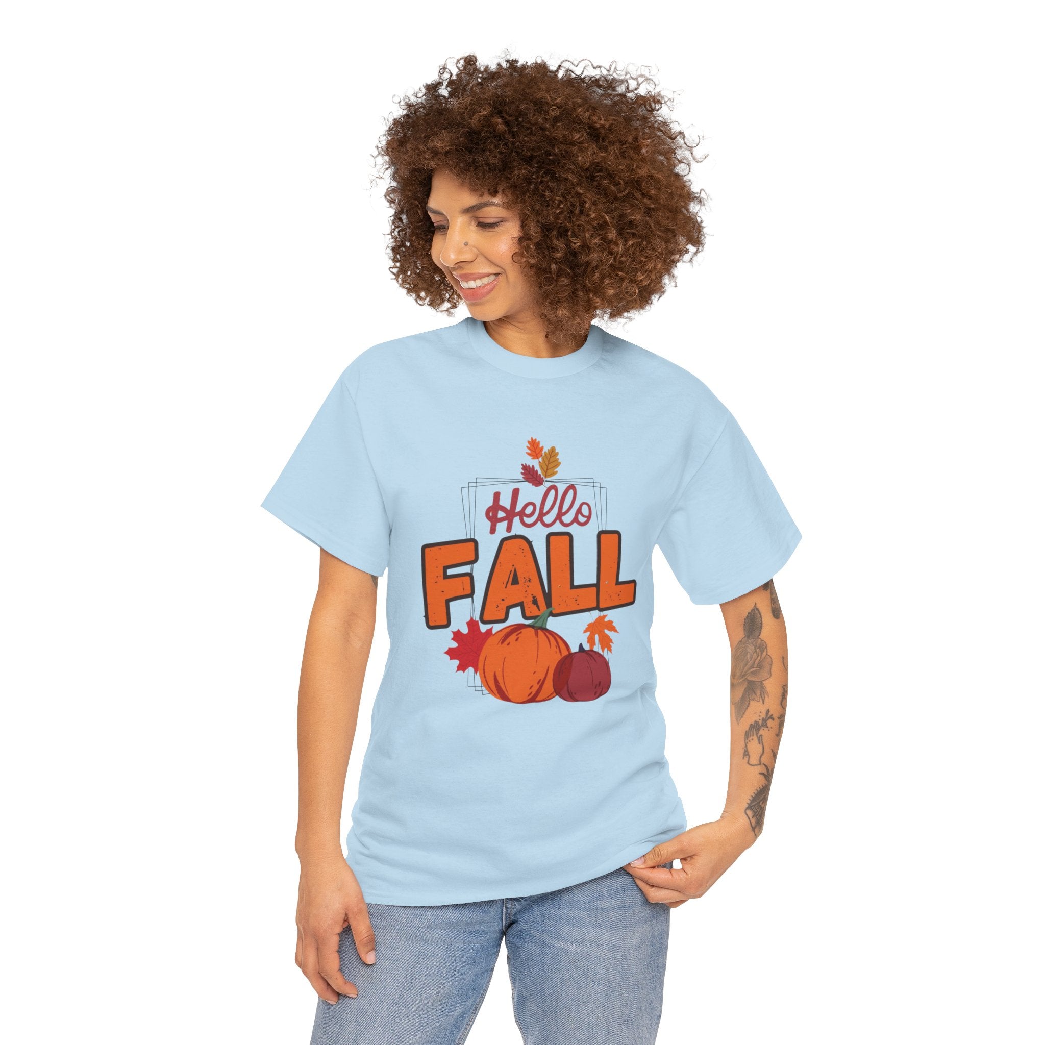 Hello Fall Pumpkin T-Shirt Unisex