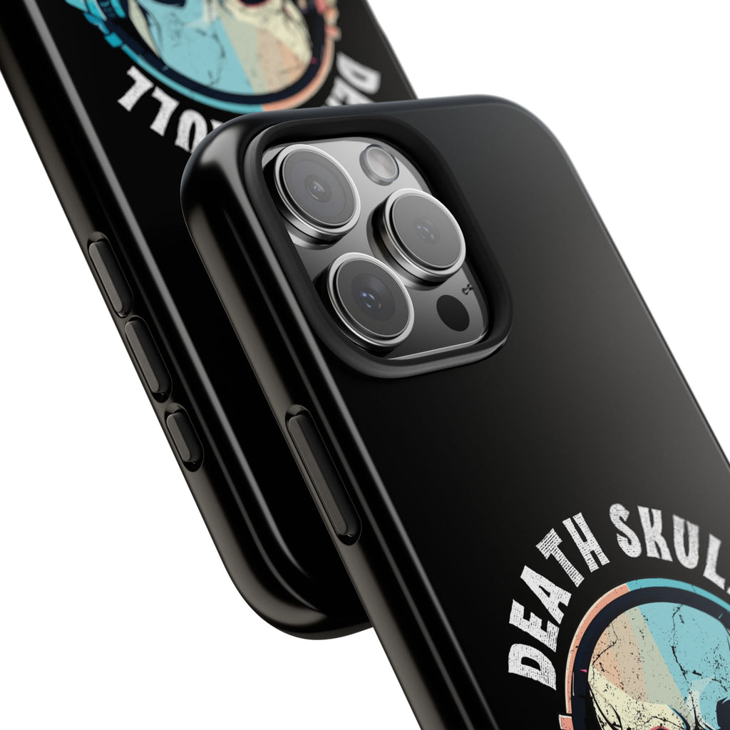 Death Skull iPhone & Samsung Case – Skull Headphones Tough Phone Cover