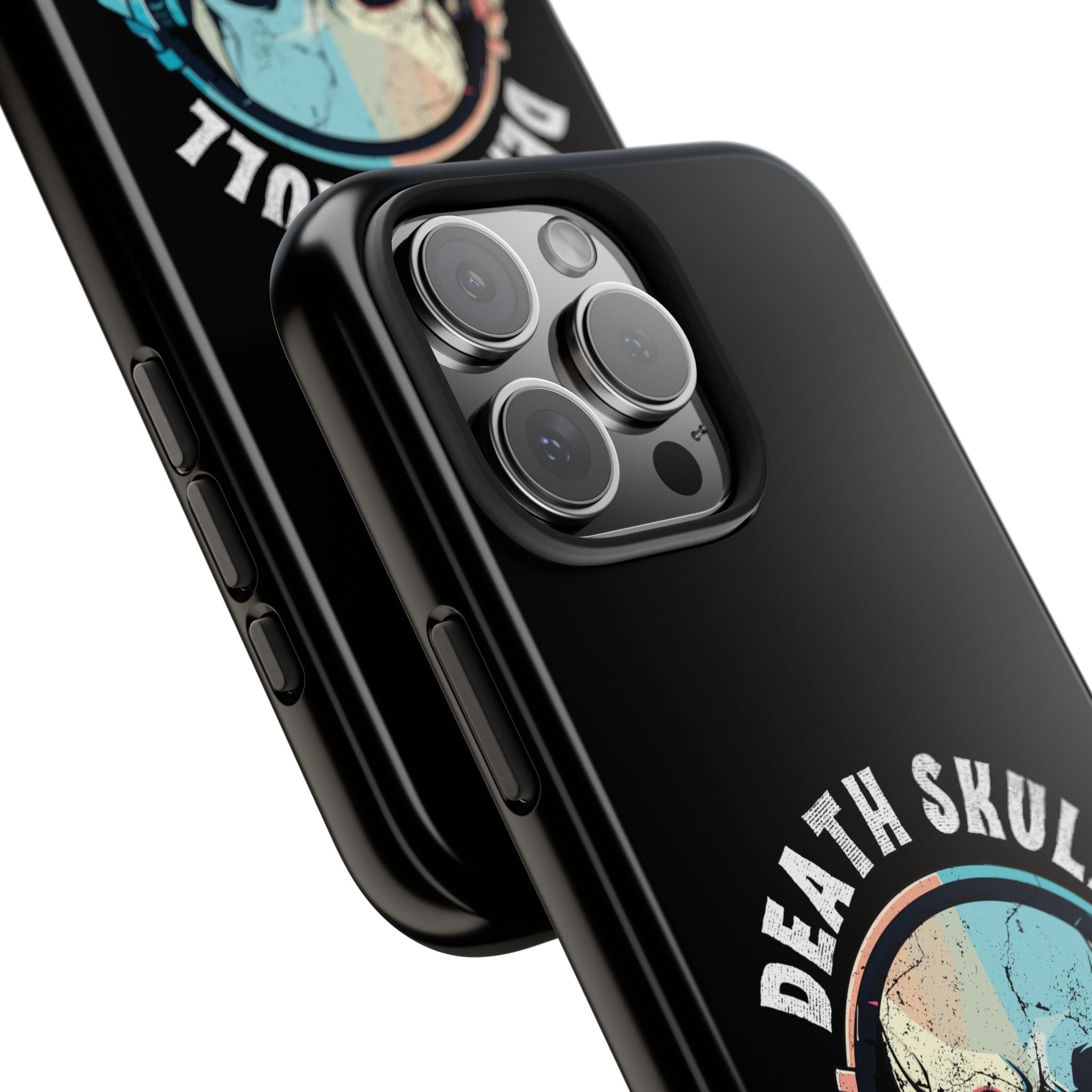 Death Skull iPhone & Samsung Case – Skull Headphones Tough Phone Cover