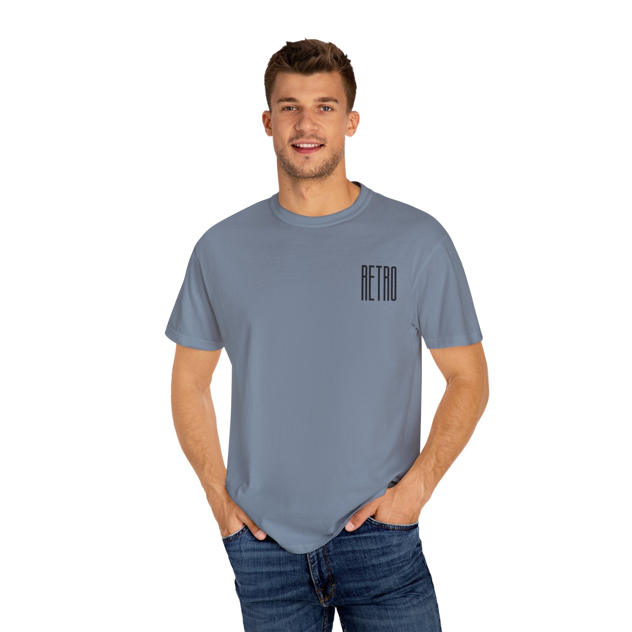 Retro Motorcycle Graphic T-Shirt - Male