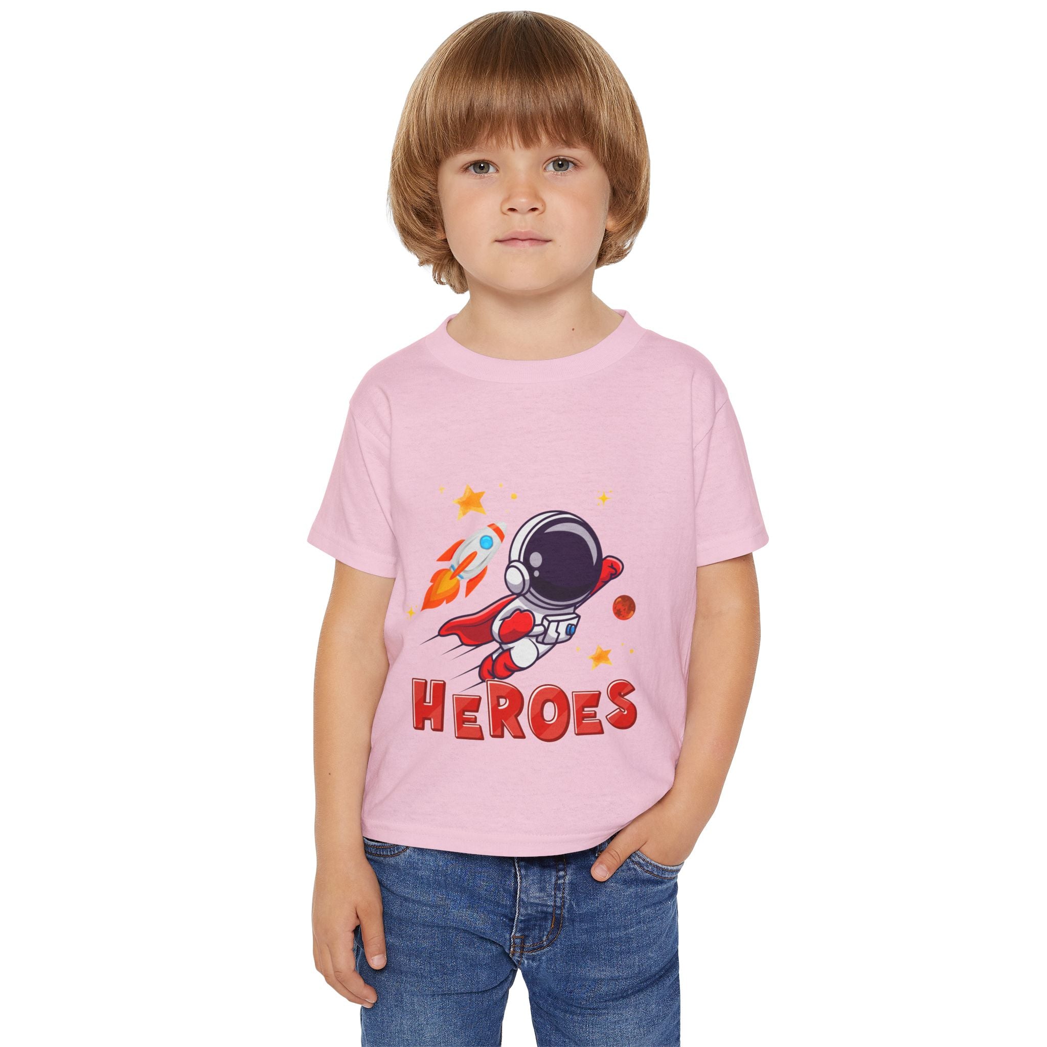 Little Space Heroes Astronaut Kids T-Shirt – Cosmic Adventure Tee for Boys & Girls