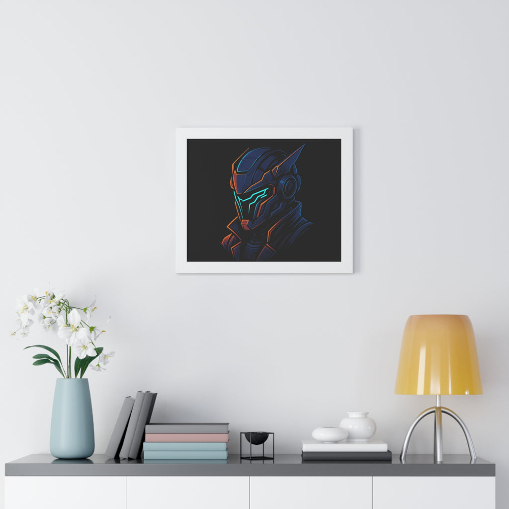 Cyberpunk Helmet Framed Wall art