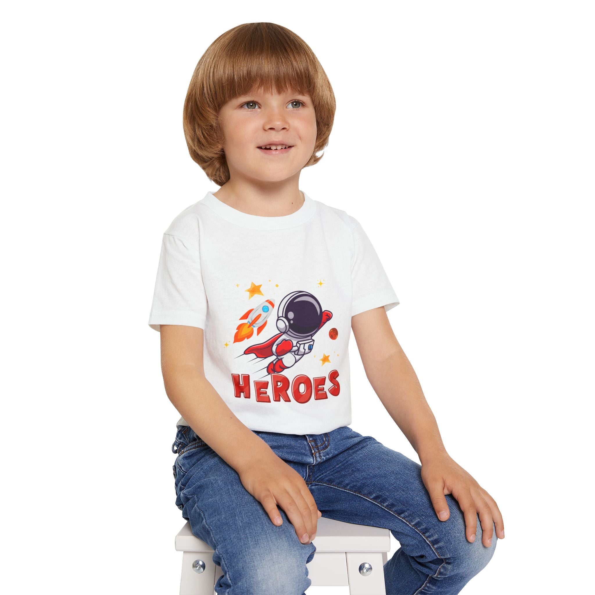 Little Space Heroes Astronaut Kids T-Shirt – Cosmic Adventure Tee for Boys & Girls