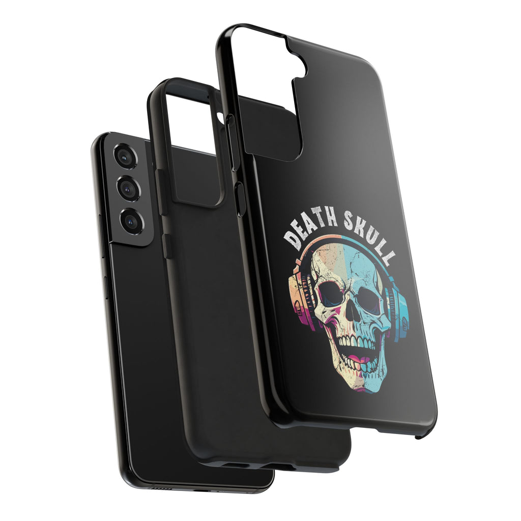 Death Skull iPhone & Samsung Case – Skull Headphones Tough Phone Cover