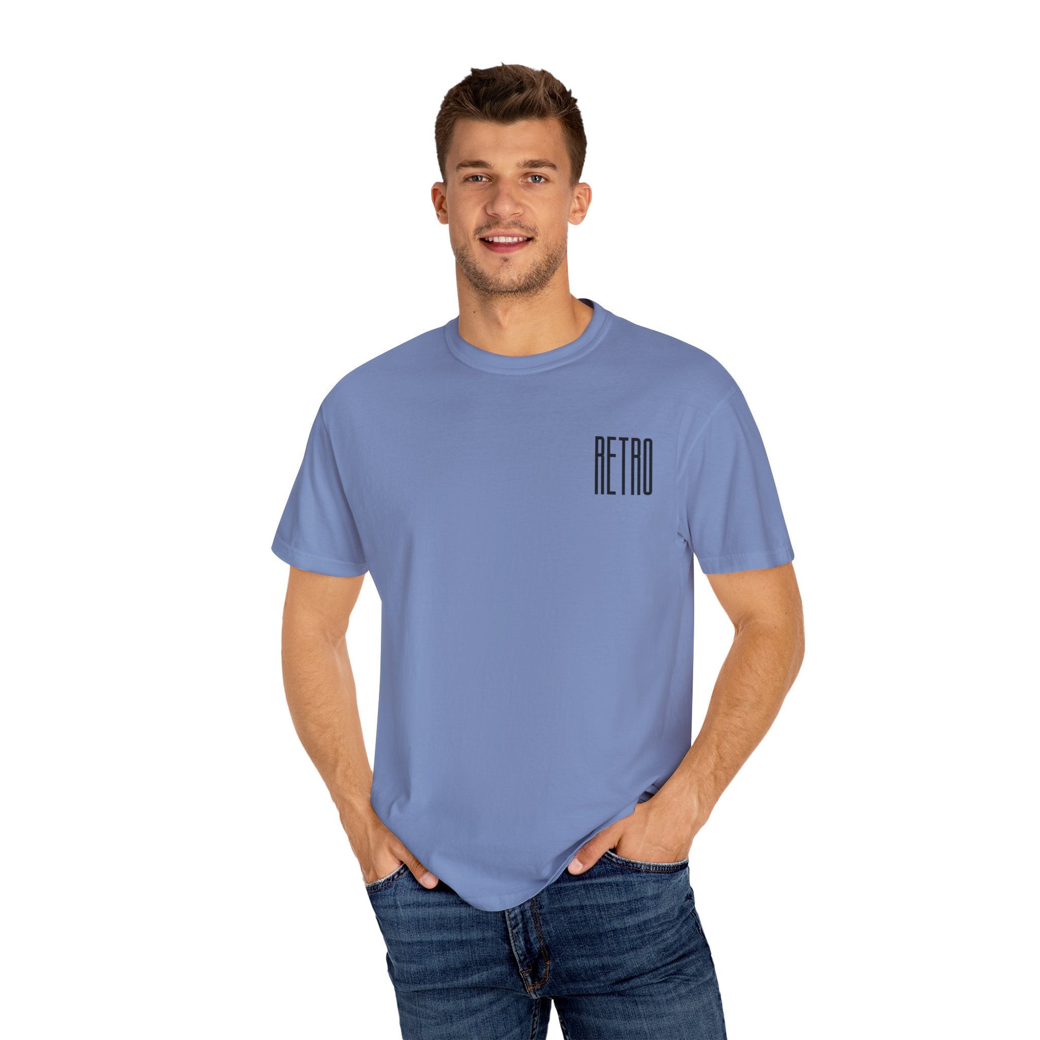 Retro Motorcycle Graphic T-Shirt - Male