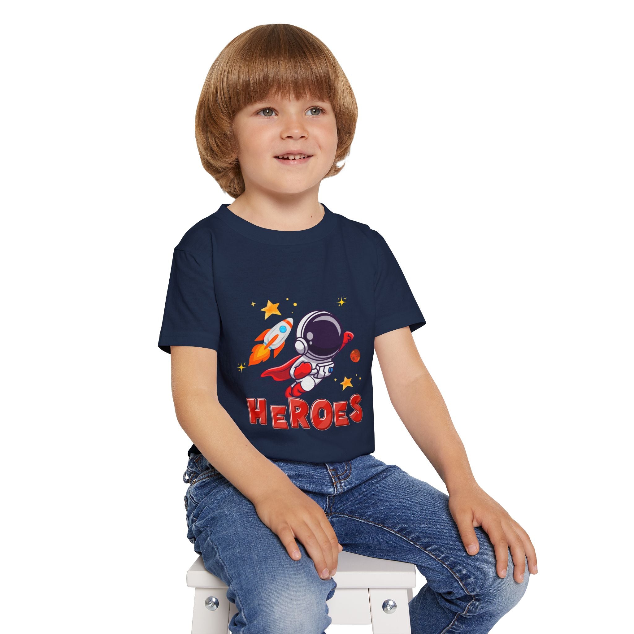 Little Space Heroes Astronaut Kids T-Shirt – Cosmic Adventure Tee for Boys & Girls