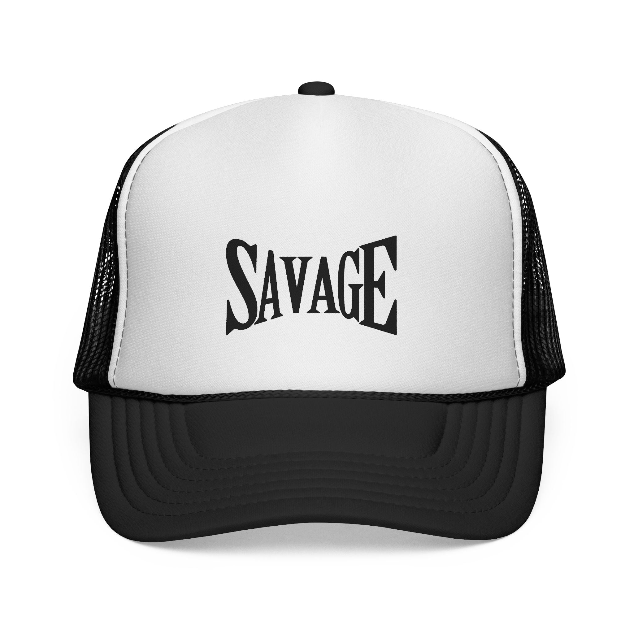 Savage Trucker Cap – Bold Typography Streetwear Hat