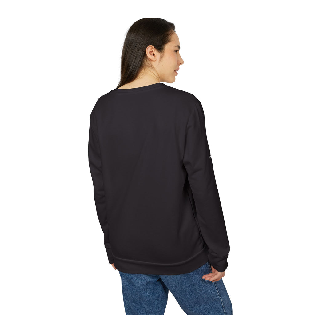 Unlimited Crewneck Sweatshirt — Bold Red Script Motivational Graphic Women's