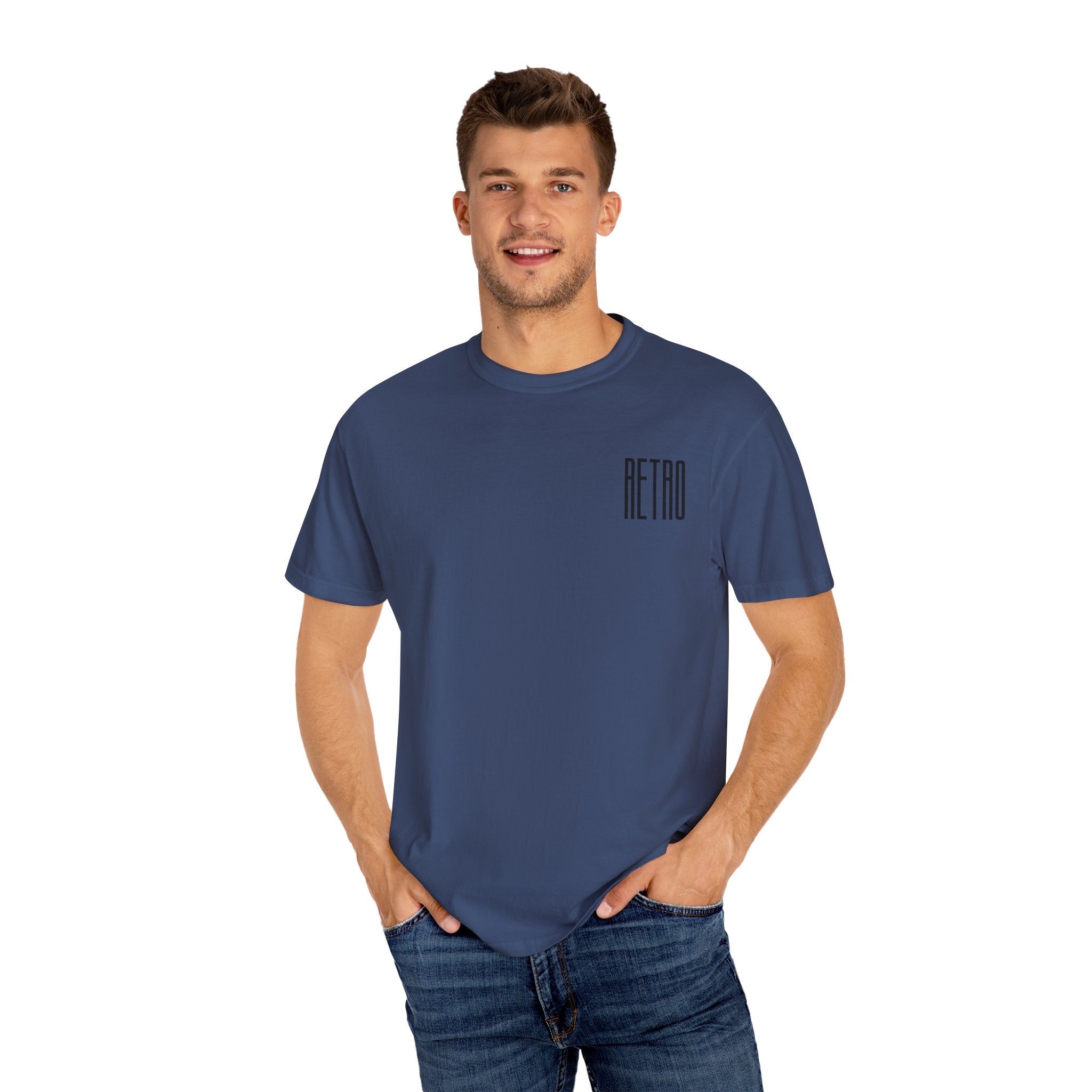 Retro Motorcycle Graphic T-Shirt - Male