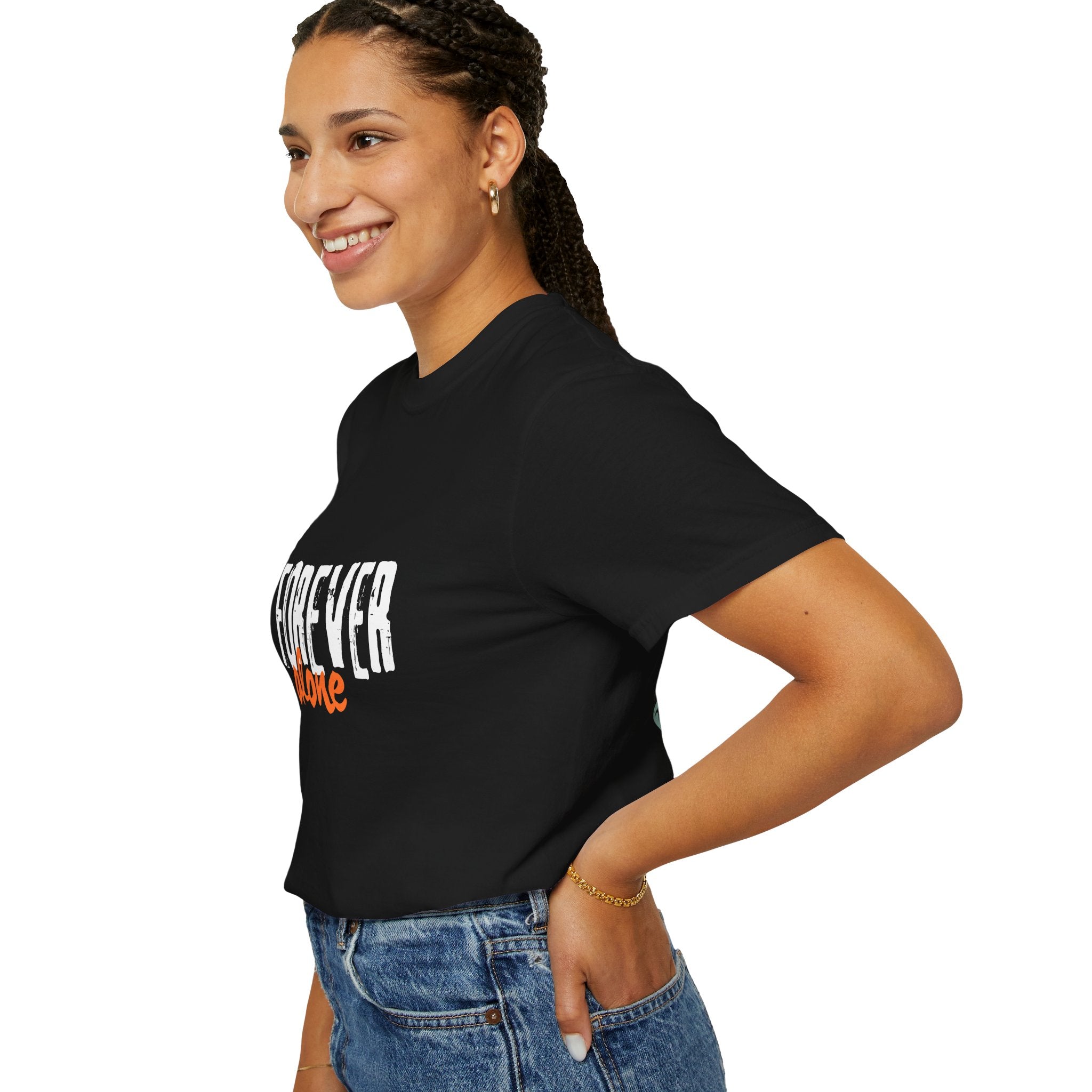 Forever Alone Cool Monkey Graphic Tee | Funny Front & Back Print Shirt