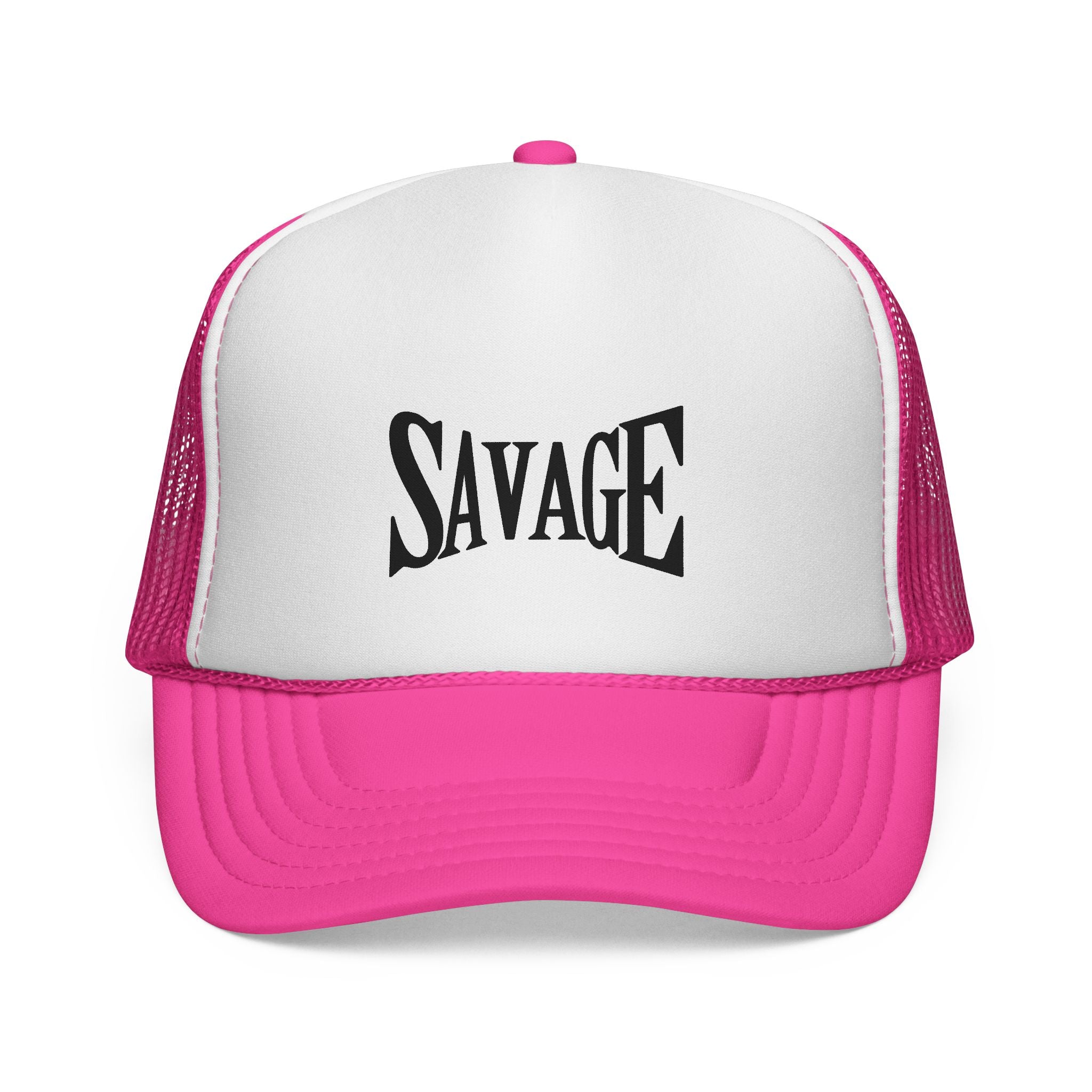 Savage Trucker Cap – Bold Typography Streetwear Hat