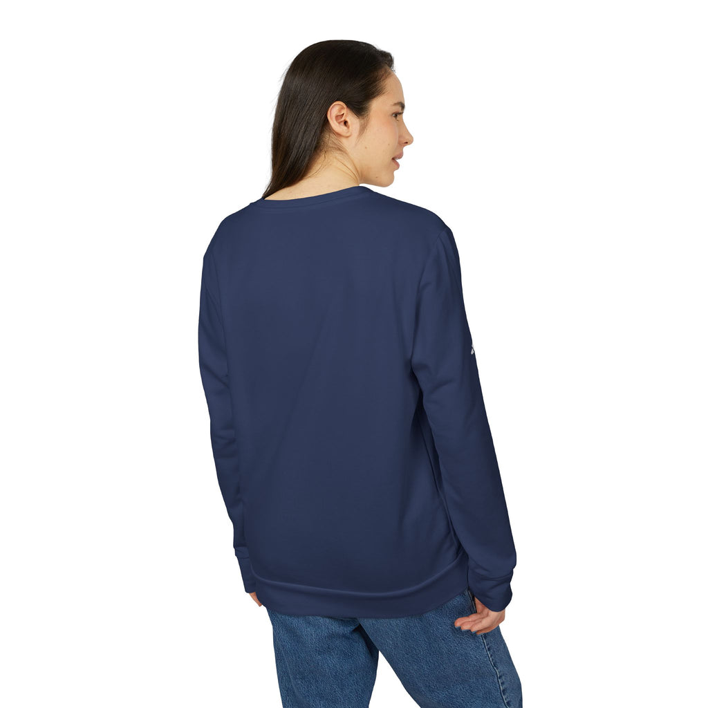 Unlimited Crewneck Sweatshirt — Bold Red Script Motivational Graphic Women's
