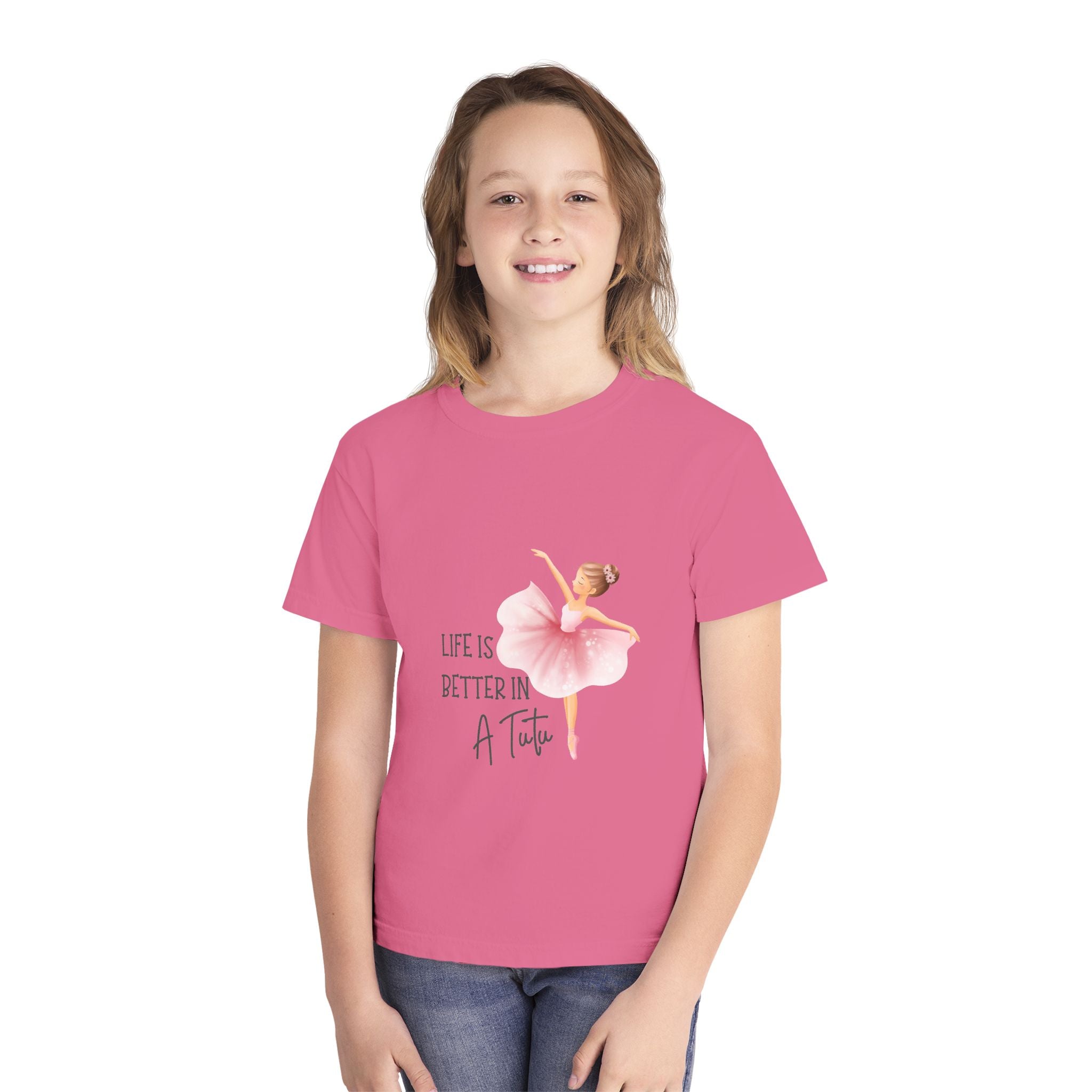 Youth T-Shirt Ballet 'Life Is Better in a Tutu' Tee for Girls