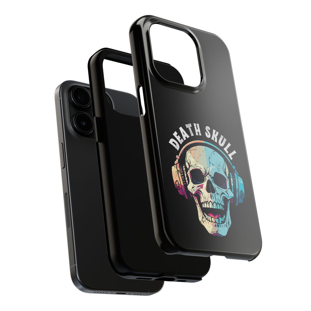 Death Skull iPhone & Samsung Case – Skull Headphones Tough Phone Cover