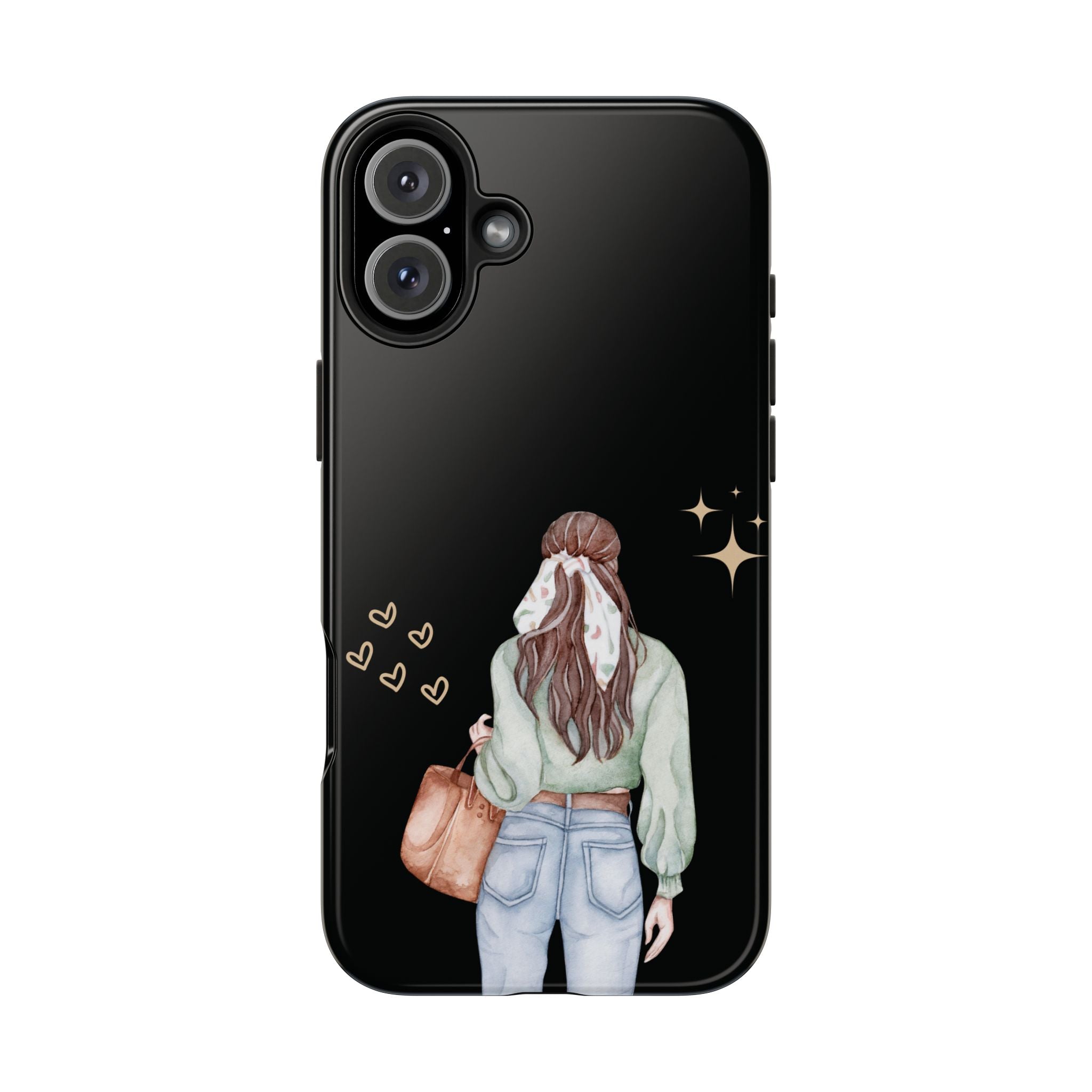 Trendy Girl iPhone Case – Fashion Illustration Tough Phone Cover