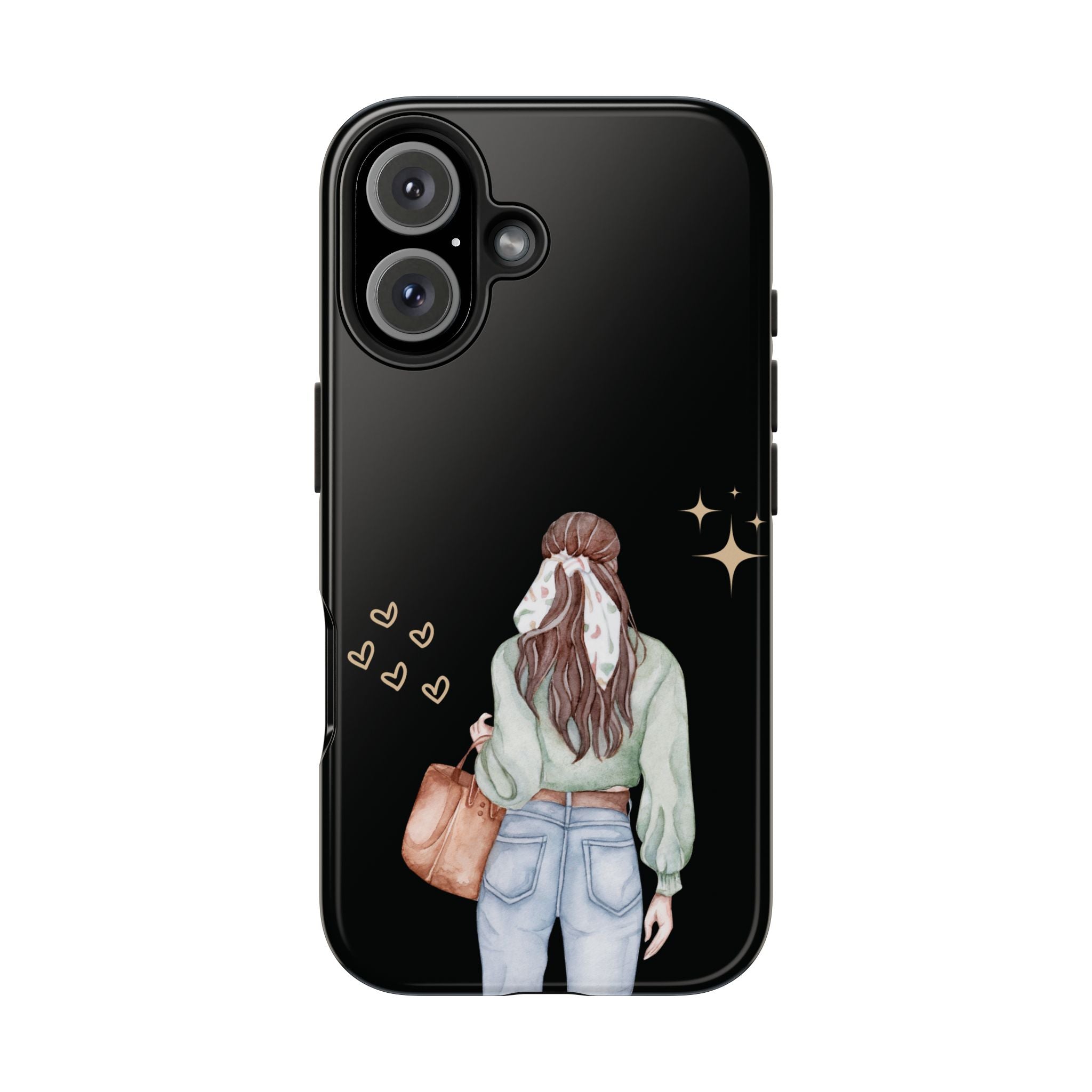 Trendy Girl iPhone Case – Fashion Illustration Tough Phone Cover