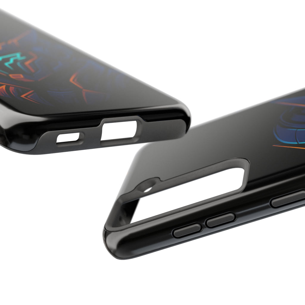 Cyberpunk Helmet iPhone Case – Futuristic Neon Tough Phone Cover