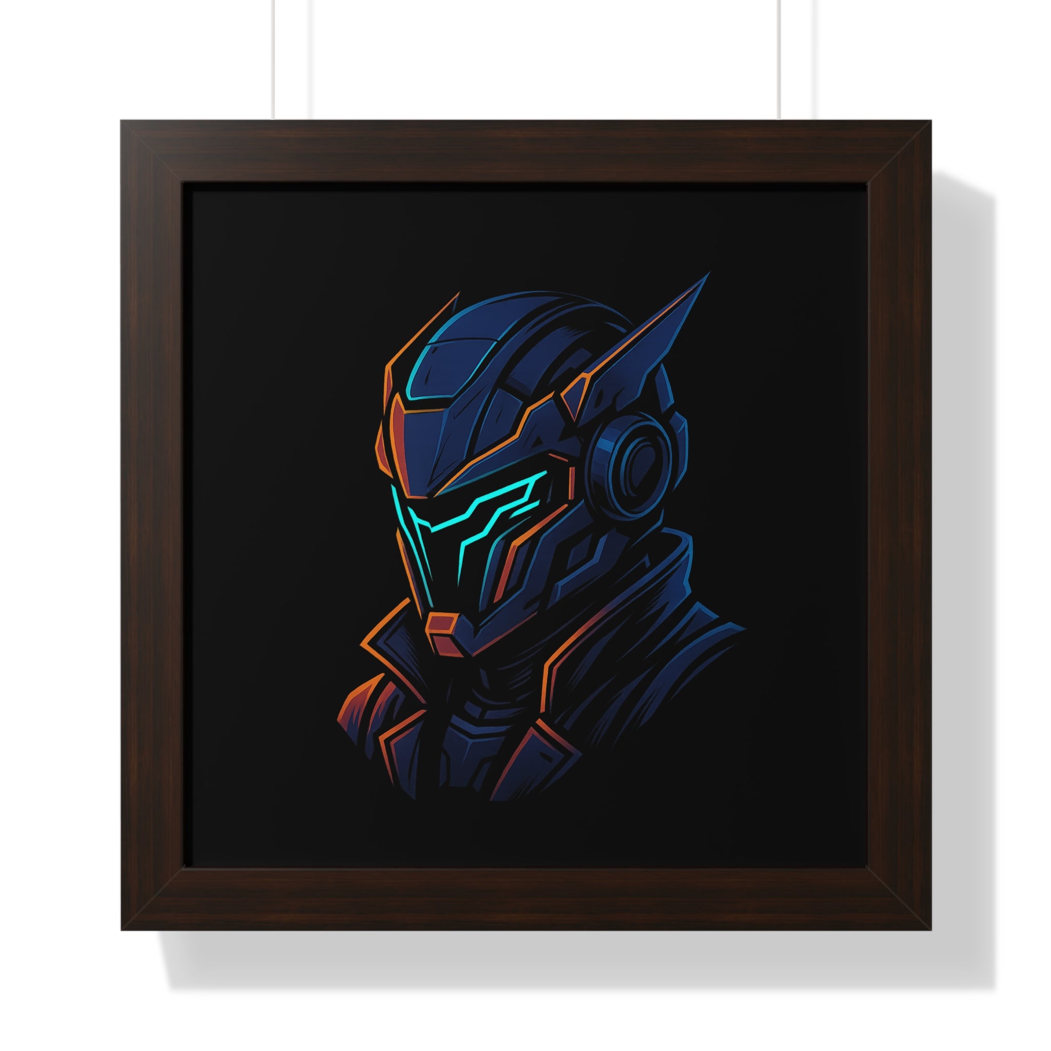 Cyberpunk Helmet Framed Wall art