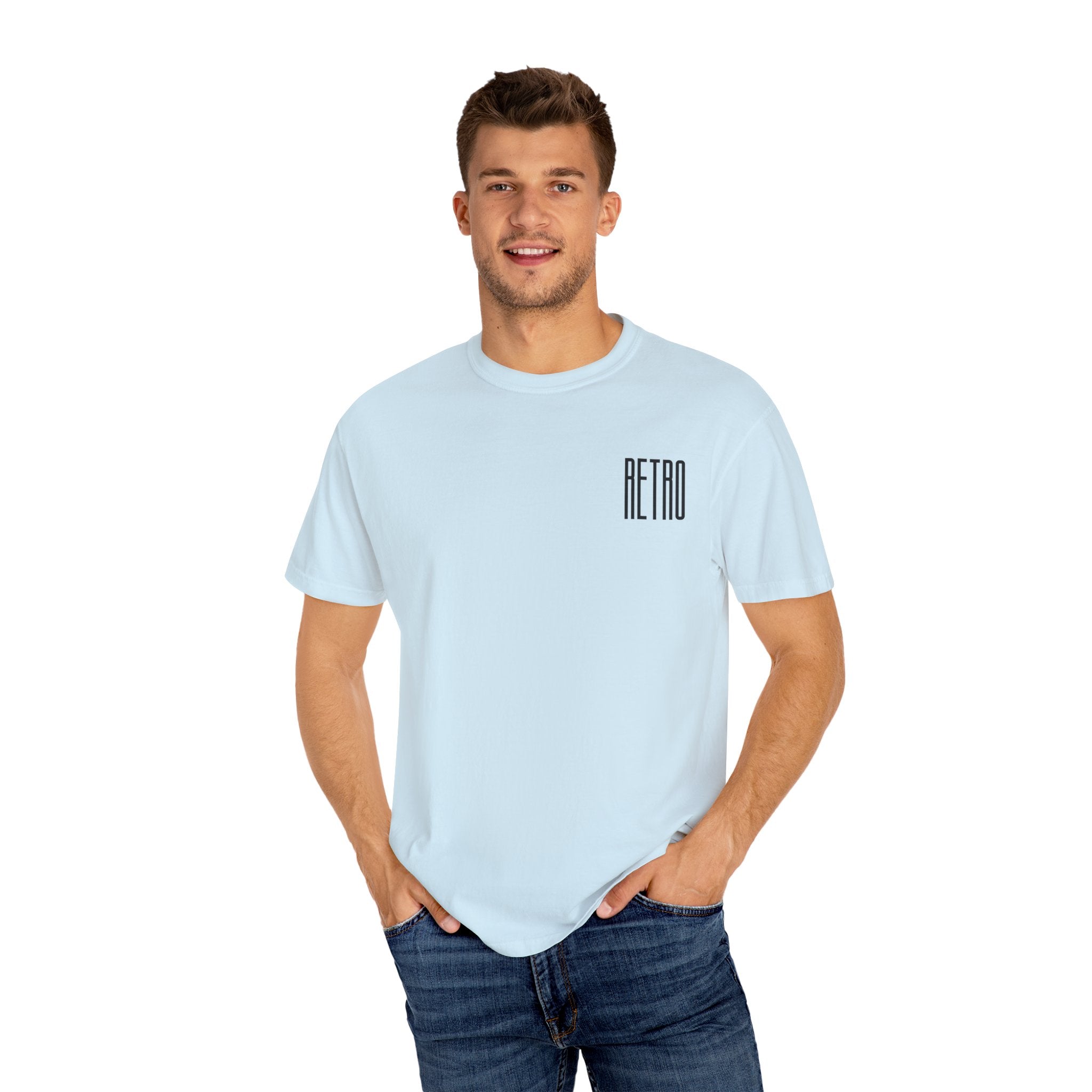 Retro Motorcycle Graphic T-Shirt - Male