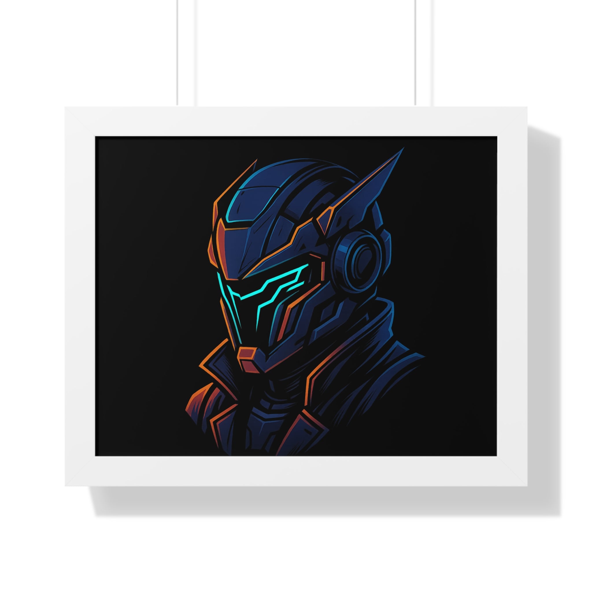 Cyberpunk Helmet Framed Wall art
