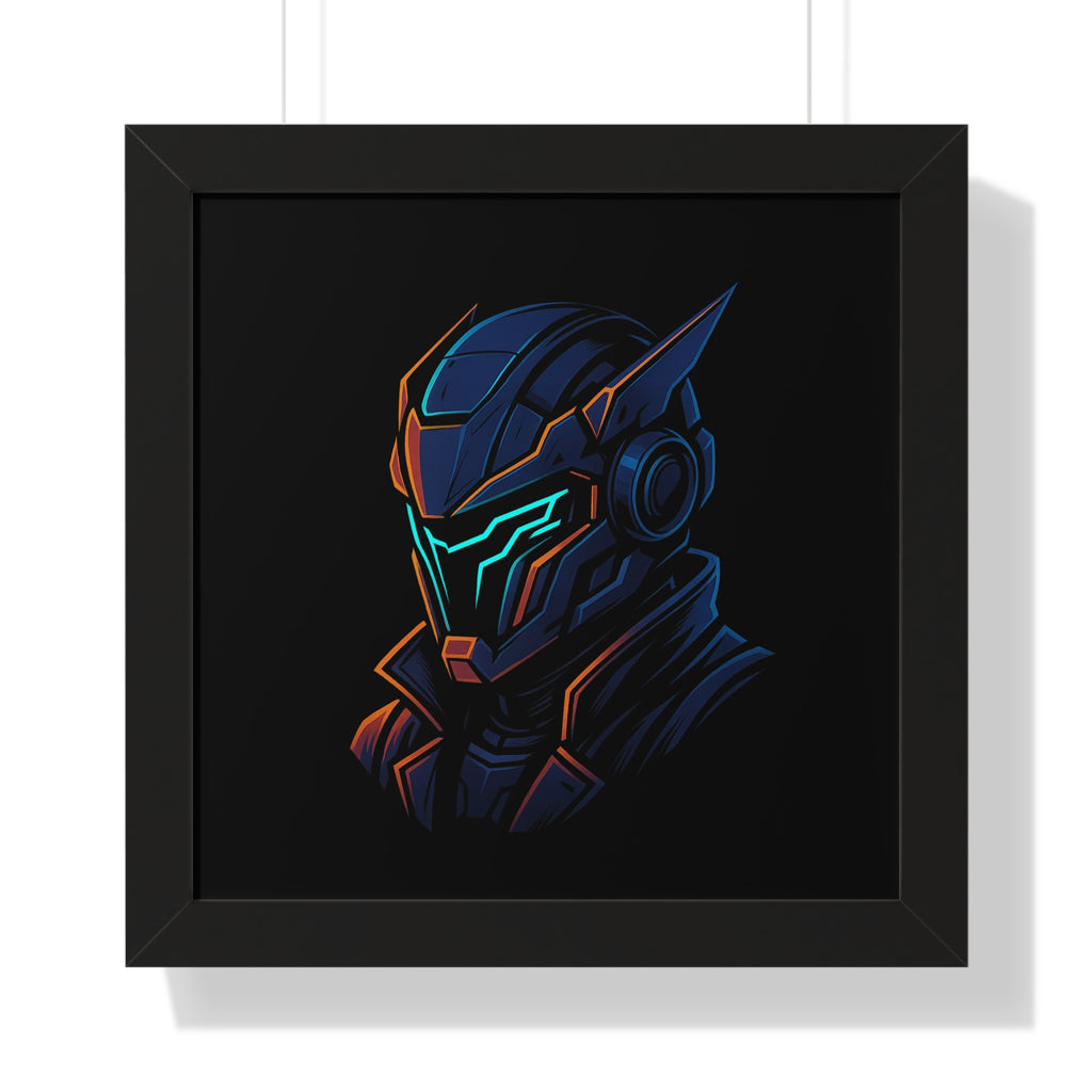 Cyberpunk Helmet Framed Wall art