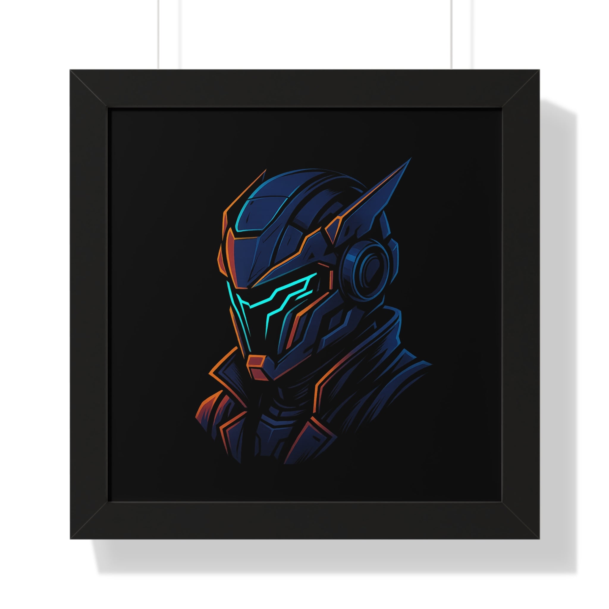 Cyberpunk Helmet Framed Wall art