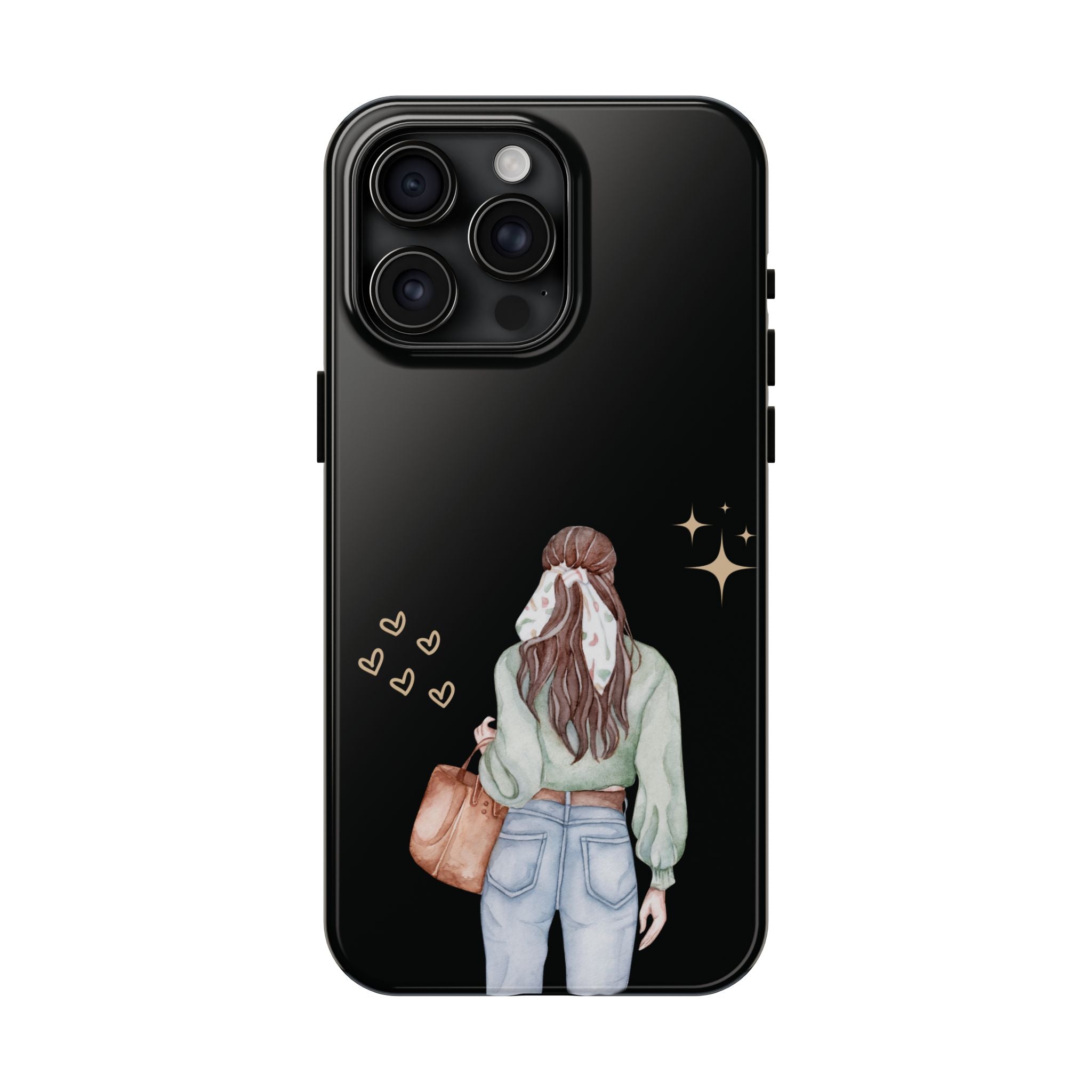 Trendy Girl iPhone Case – Fashion Illustration Tough Phone Cover