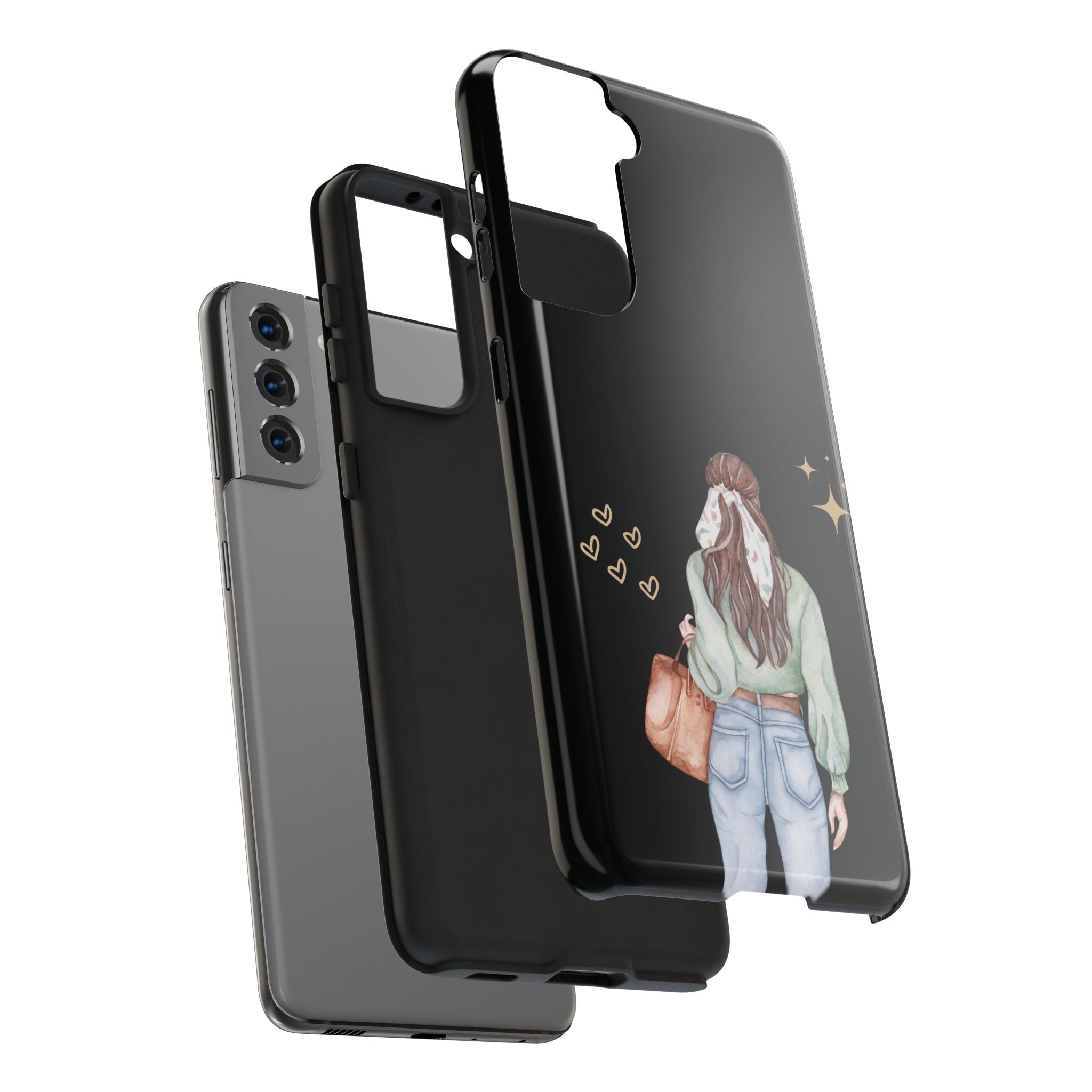 Trendy Girl iPhone Case – Fashion Illustration Tough Phone Cover