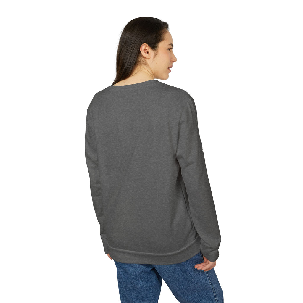 Unlimited Crewneck Sweatshirt — Bold Red Script Motivational Graphic Women's
