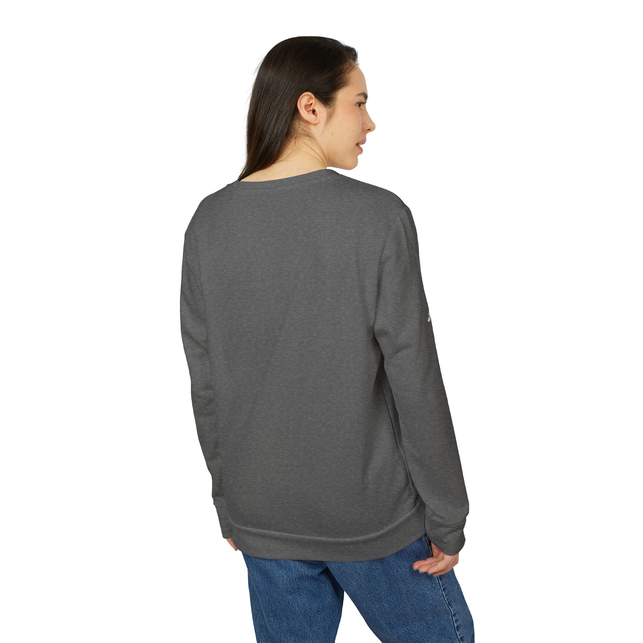 Unlimited Crewneck Sweatshirt — Bold Red Script Motivational Graphic Women's