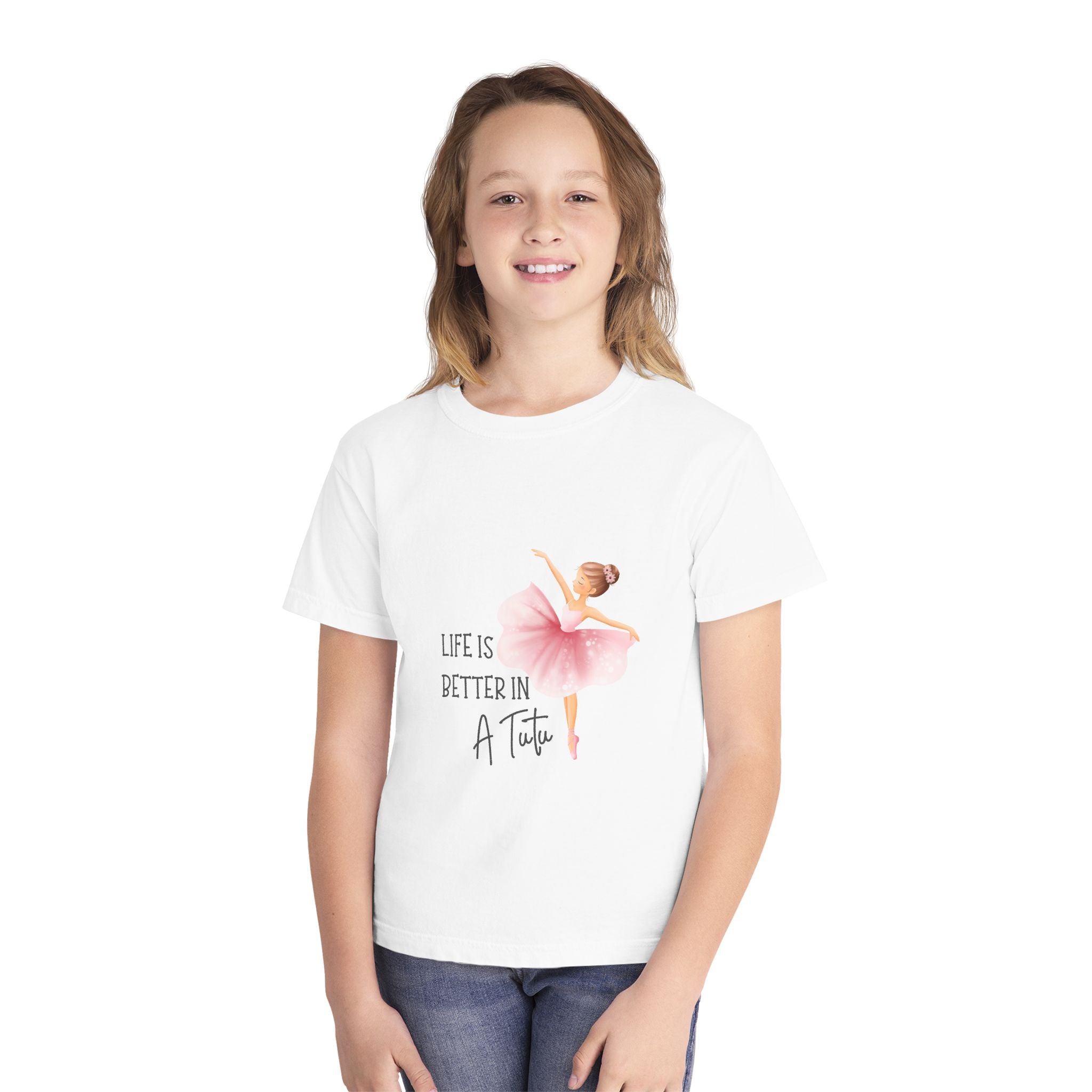 Youth T-Shirt Ballet 'Life Is Better in a Tutu' Tee for Girls