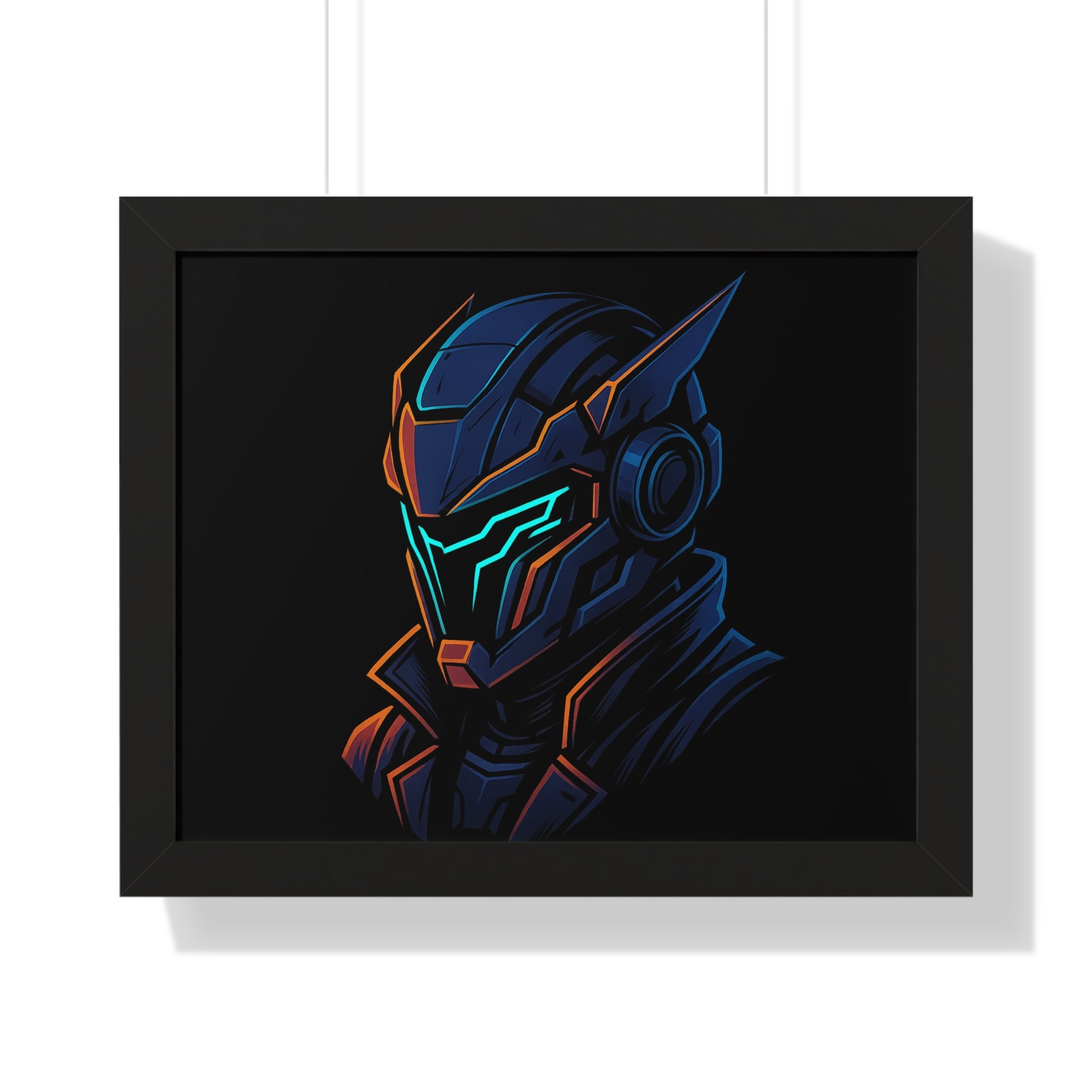 Cyberpunk Helmet Framed Wall art