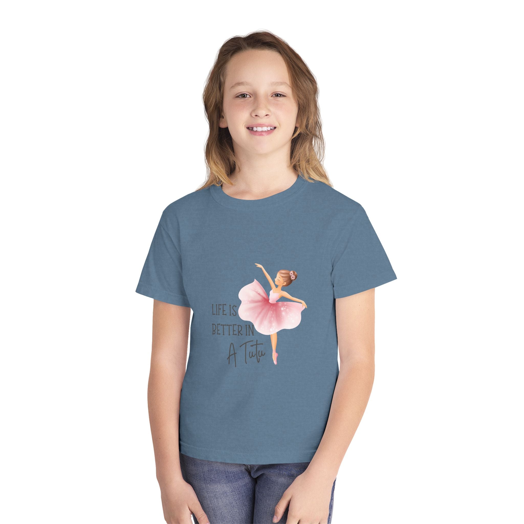 Youth T-Shirt Ballet 'Life Is Better in a Tutu' Tee for Girls