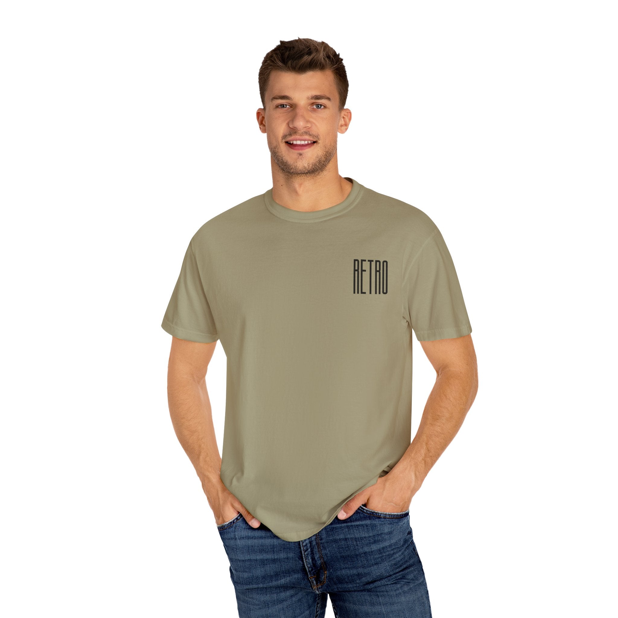 Retro Motorcycle Graphic T-Shirt - Male
