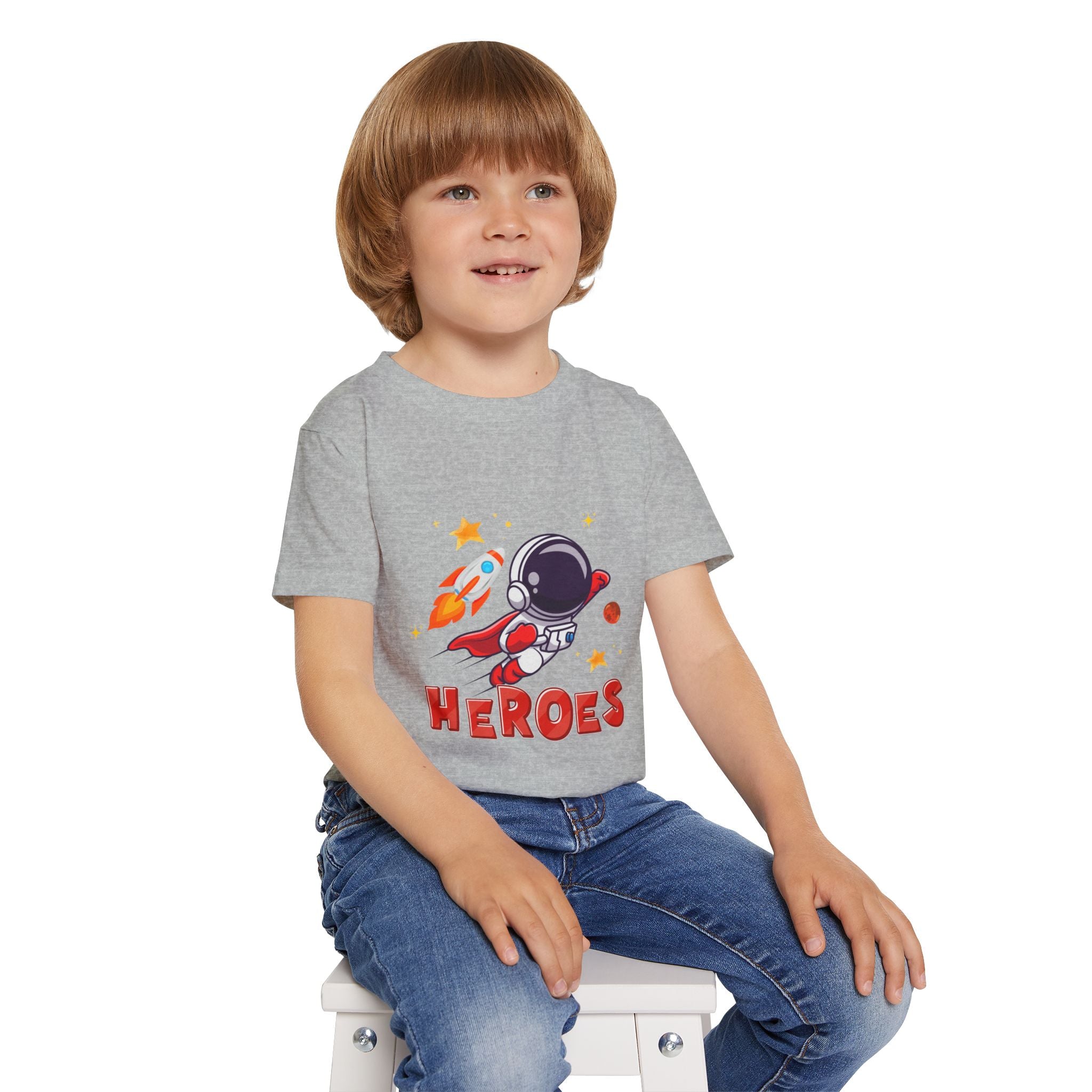 Little Space Heroes Astronaut Kids T-Shirt – Cosmic Adventure Tee for Boys & Girls