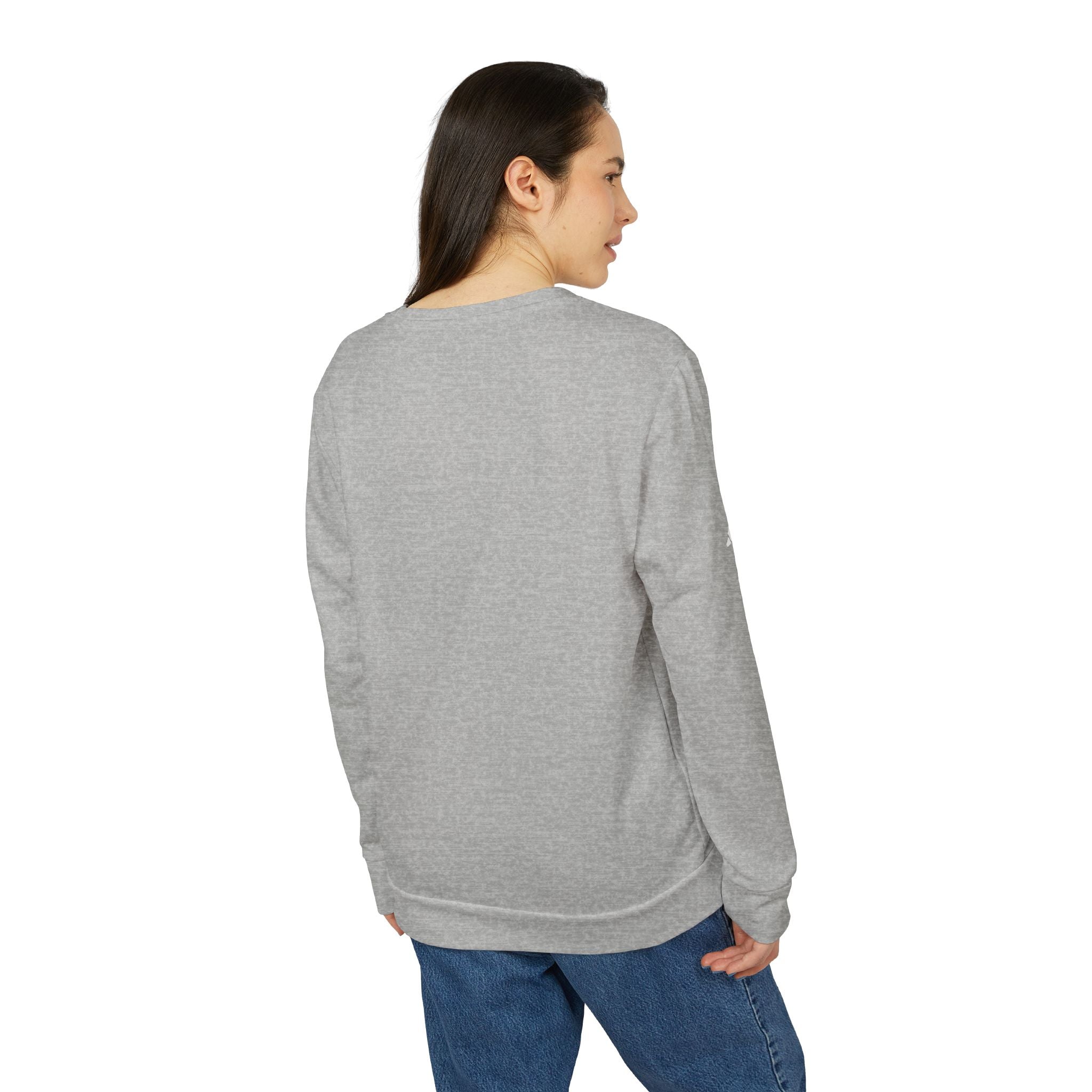 Unlimited Crewneck Sweatshirt — Bold Red Script Motivational Graphic Women's