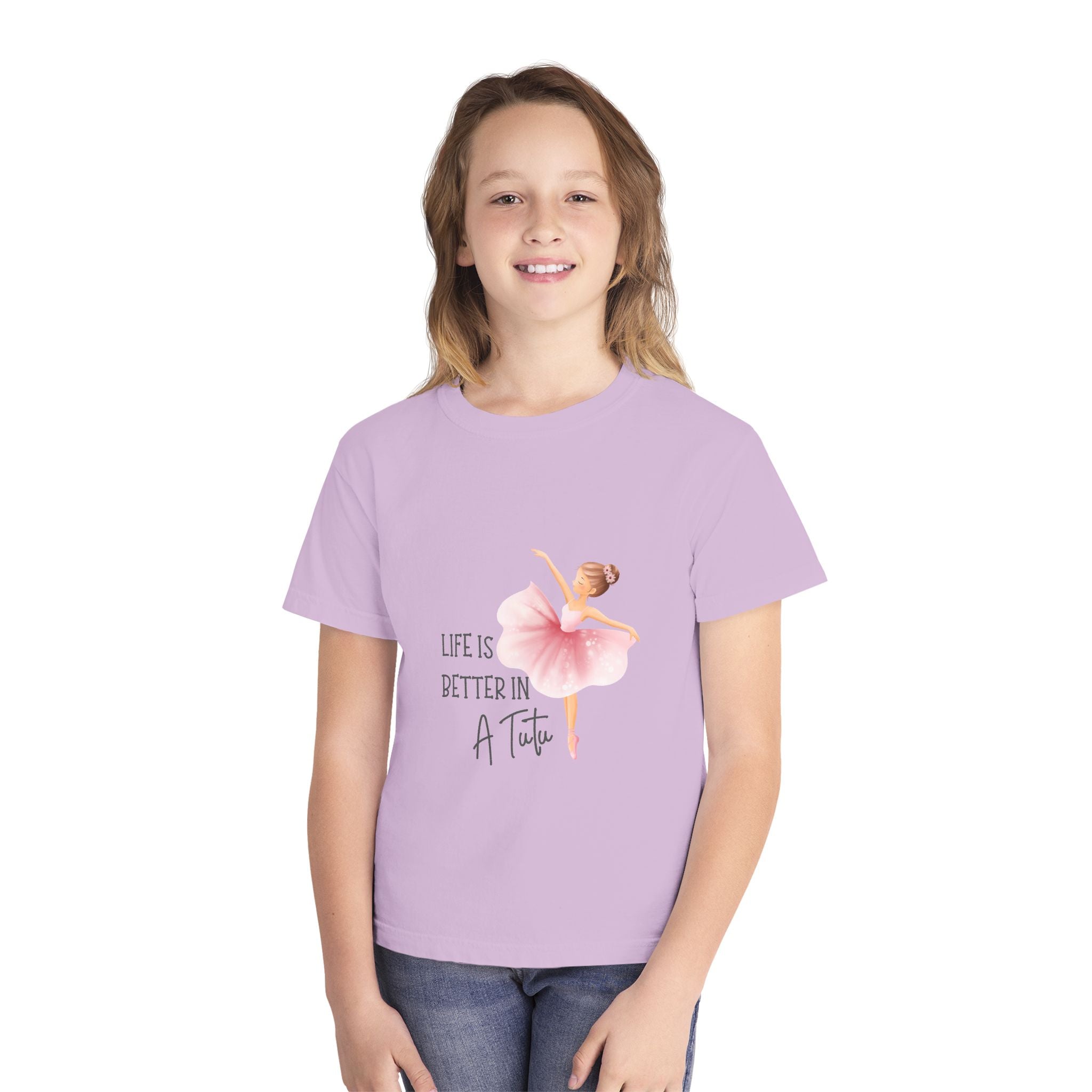 Youth T-Shirt Ballet 'Life Is Better in a Tutu' Tee for Girls