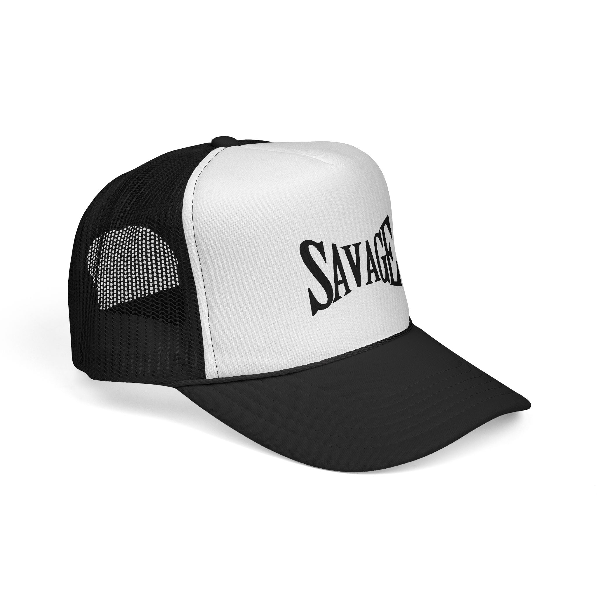 Savage Trucker Cap – Bold Typography Streetwear Hat
