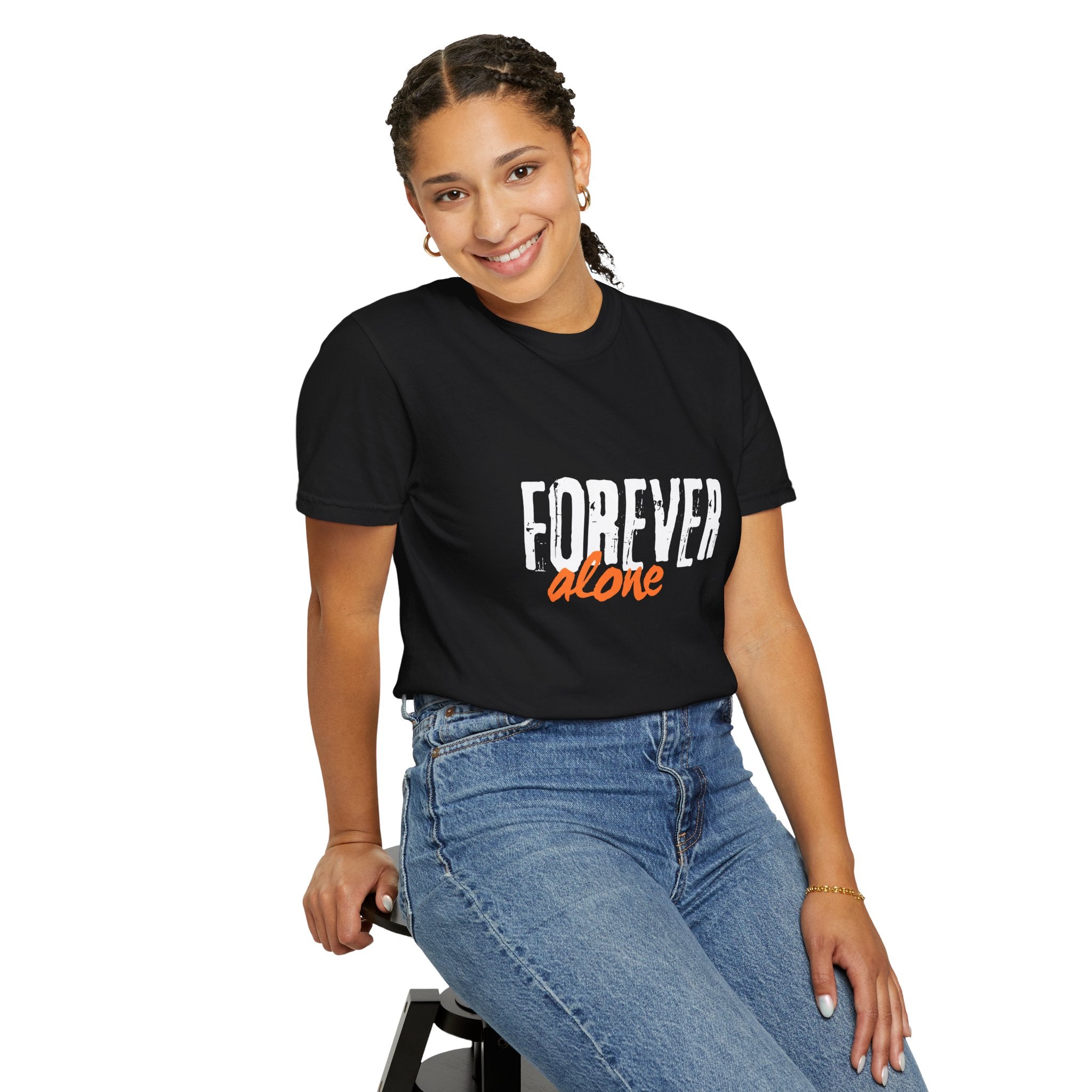 Forever Alone Cool Monkey Graphic Tee | Funny Front & Back Print Shirt