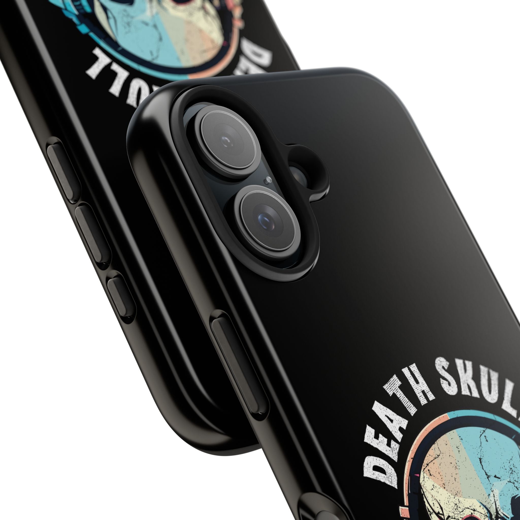 Death Skull iPhone & Samsung Case – Skull Headphones Tough Phone Cover